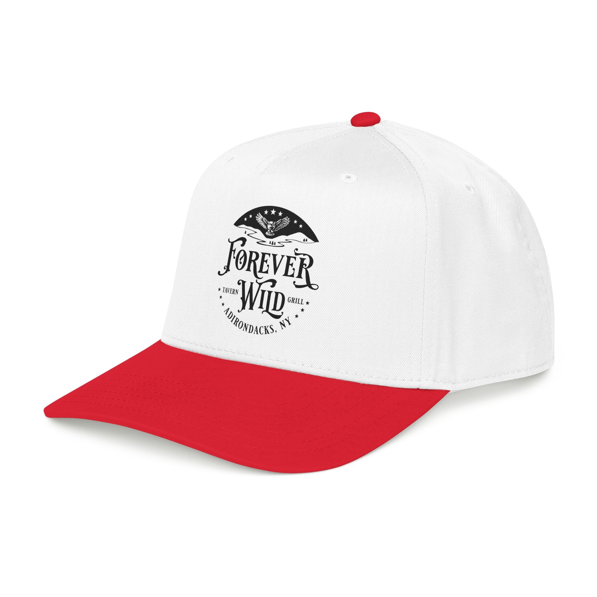 Forever Wild Tavern circle logo Mid Profile Baseball Cap | Outdoor Adventure, Adirondacks emblem