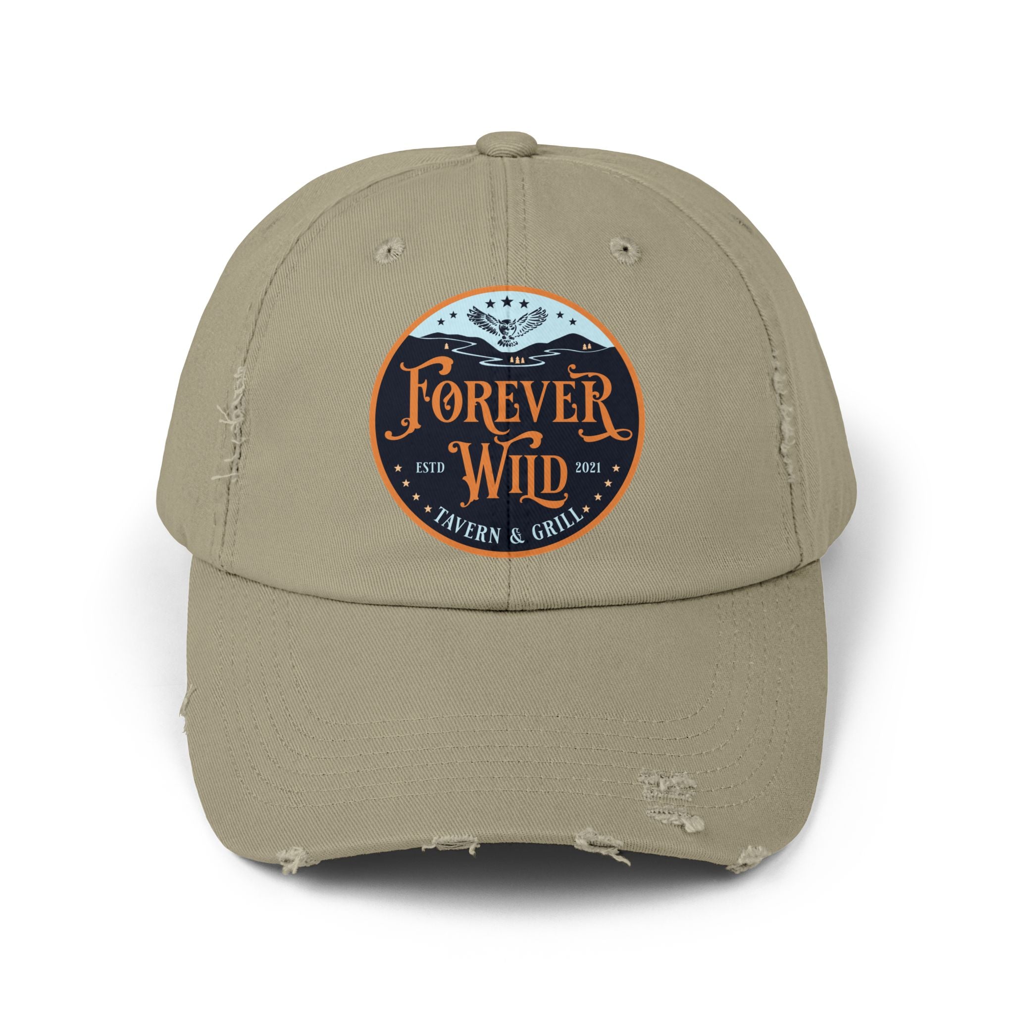 Unisex Distressed Cap Forever Wild Tavern