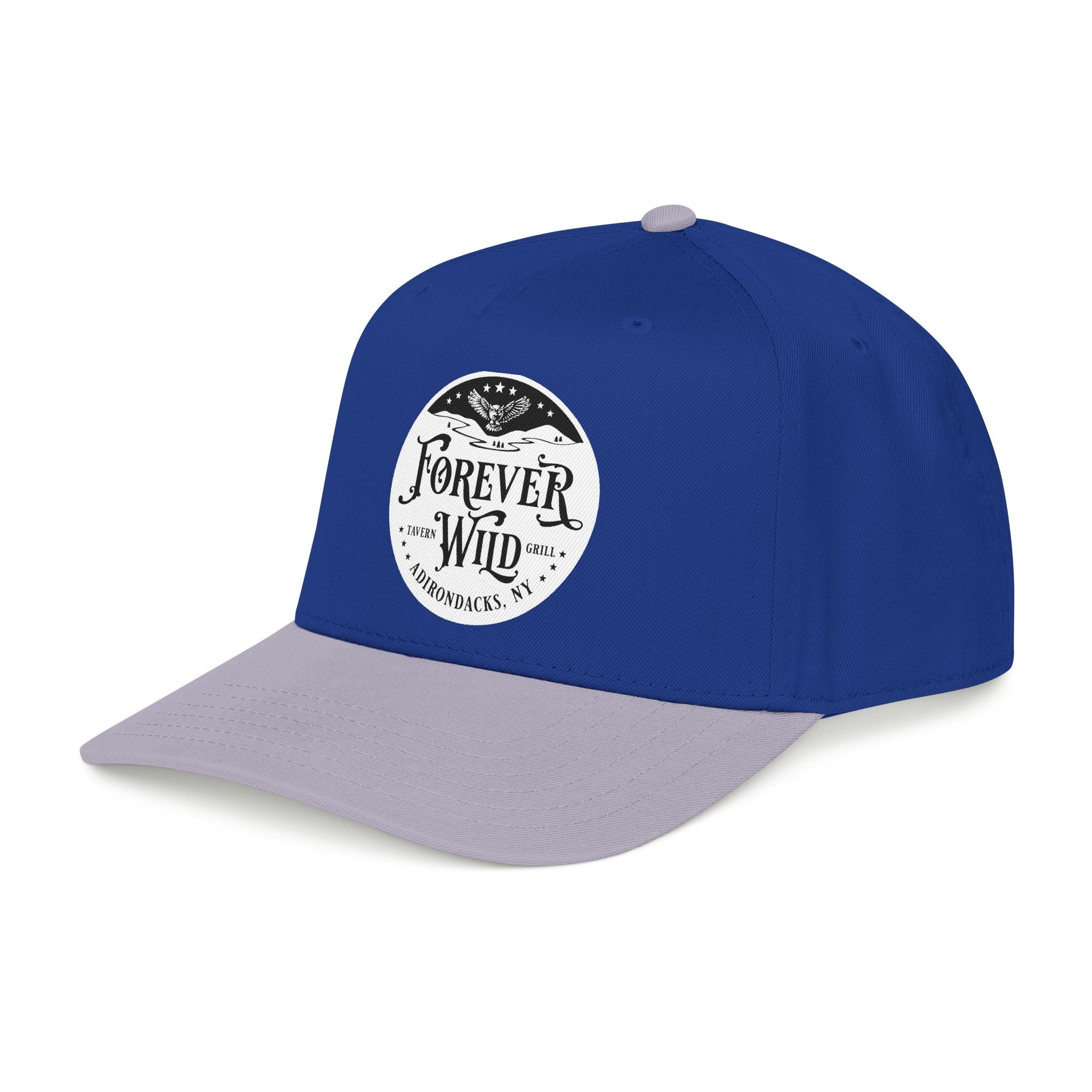 Forever Wild Tavern circle logo Mid Profile Baseball Cap | Outdoor Adventure, Adirondacks emblem