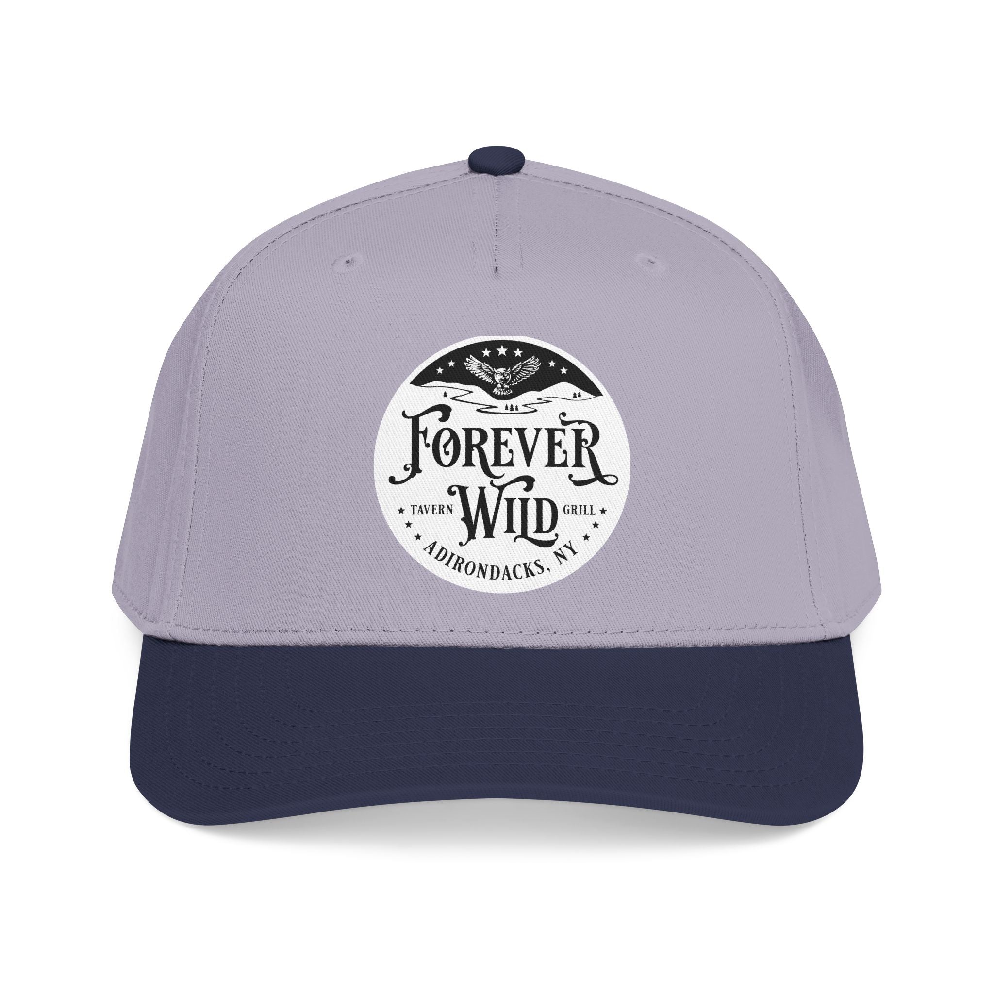 Forever Wild Tavern circle logo Mid Profile Baseball Cap | Outdoor Adventure, Adirondacks emblem