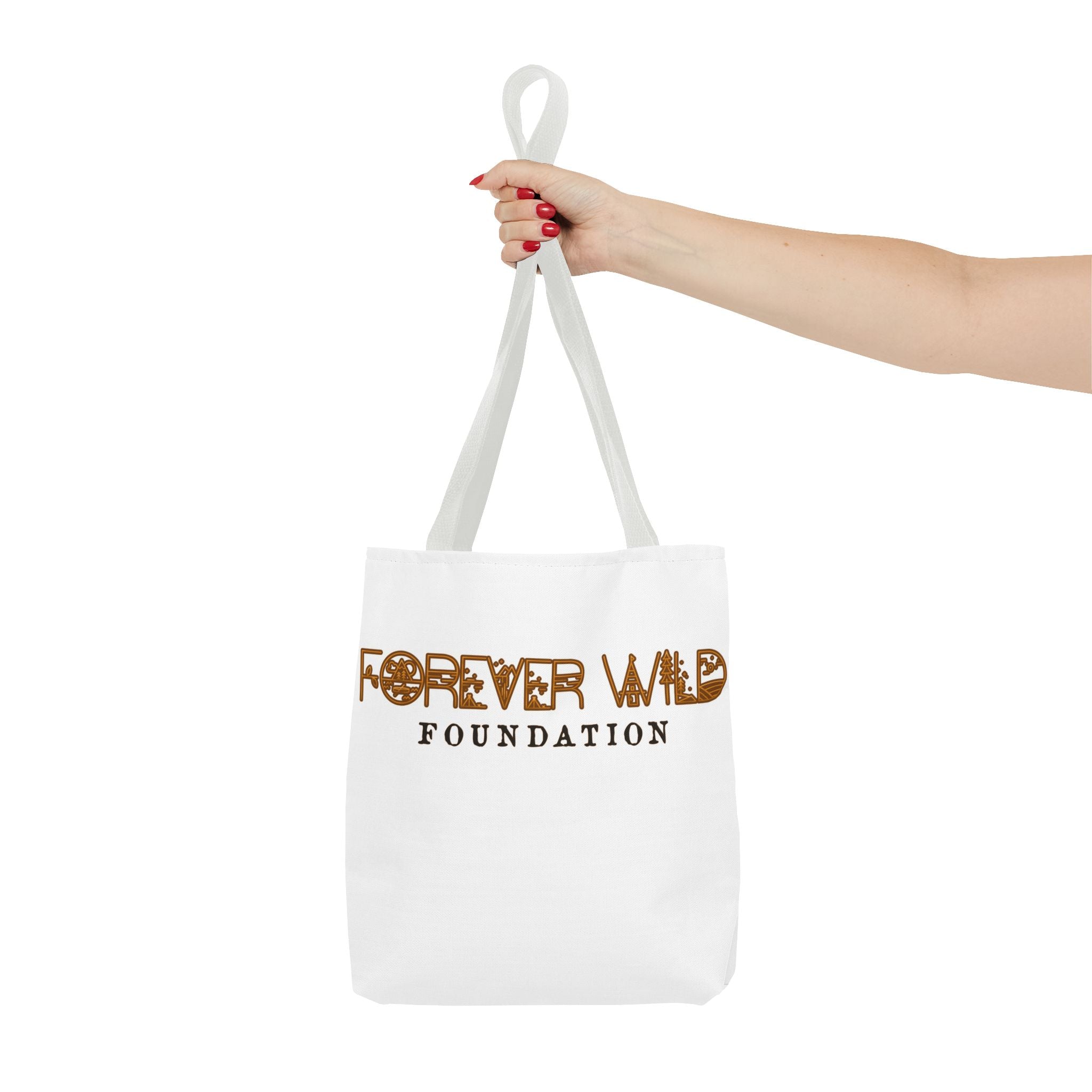 Forever Wild Foundation Tote Bag | Animal Print Text Logo