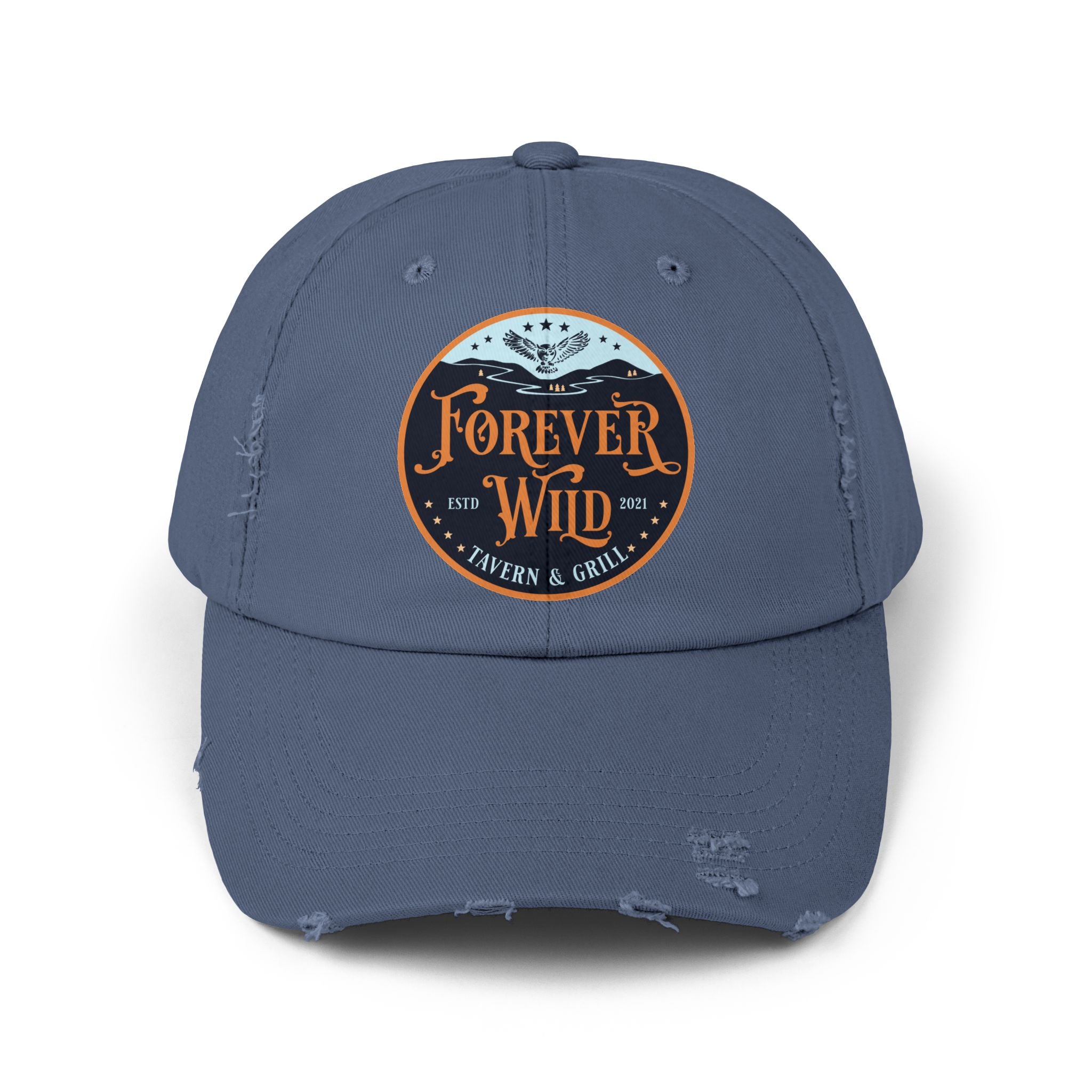 Unisex Distressed Cap Forever Wild Tavern