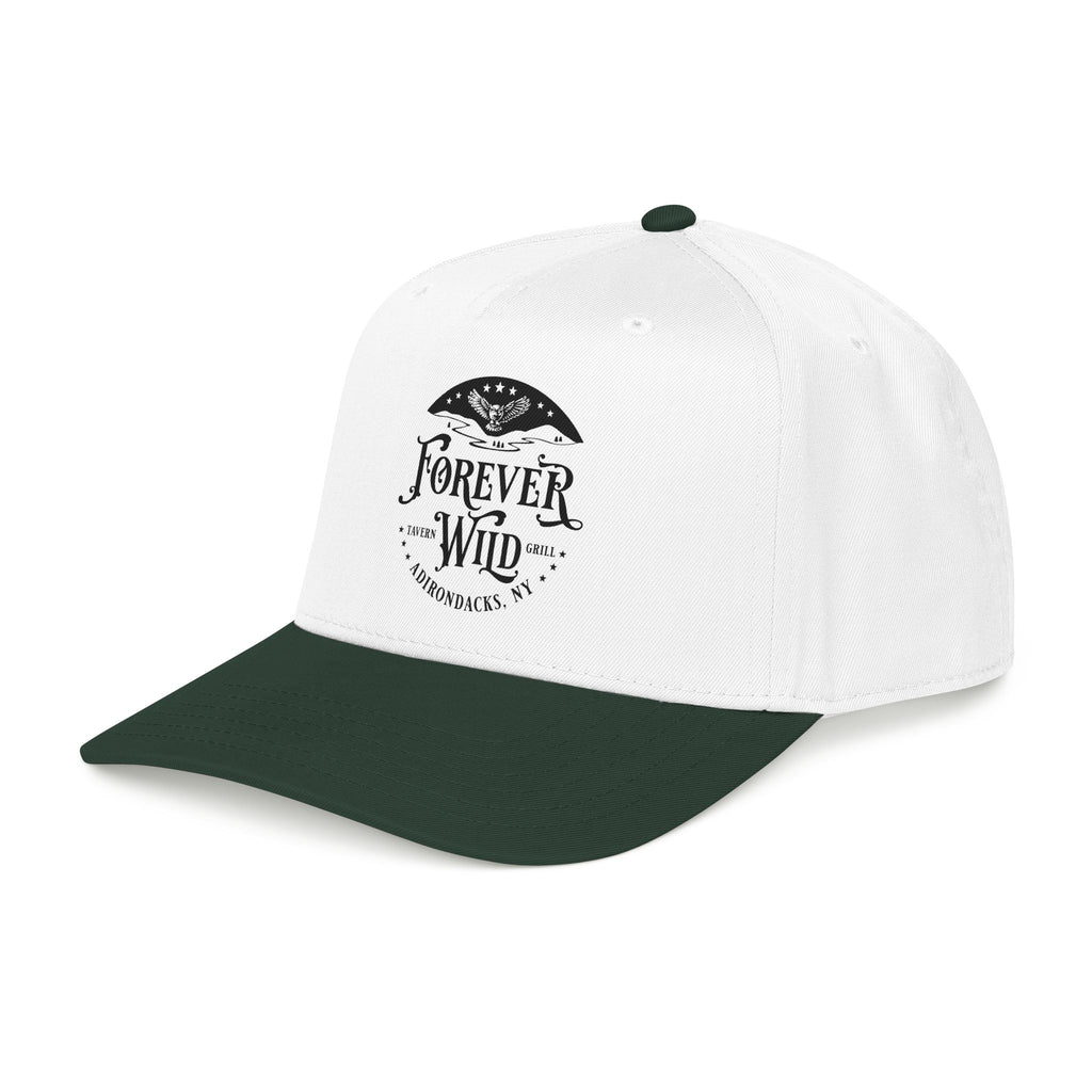 Forever Wild Tavern circle logo Mid Profile Baseball Cap | Outdoor Adventure, Adirondacks emblem