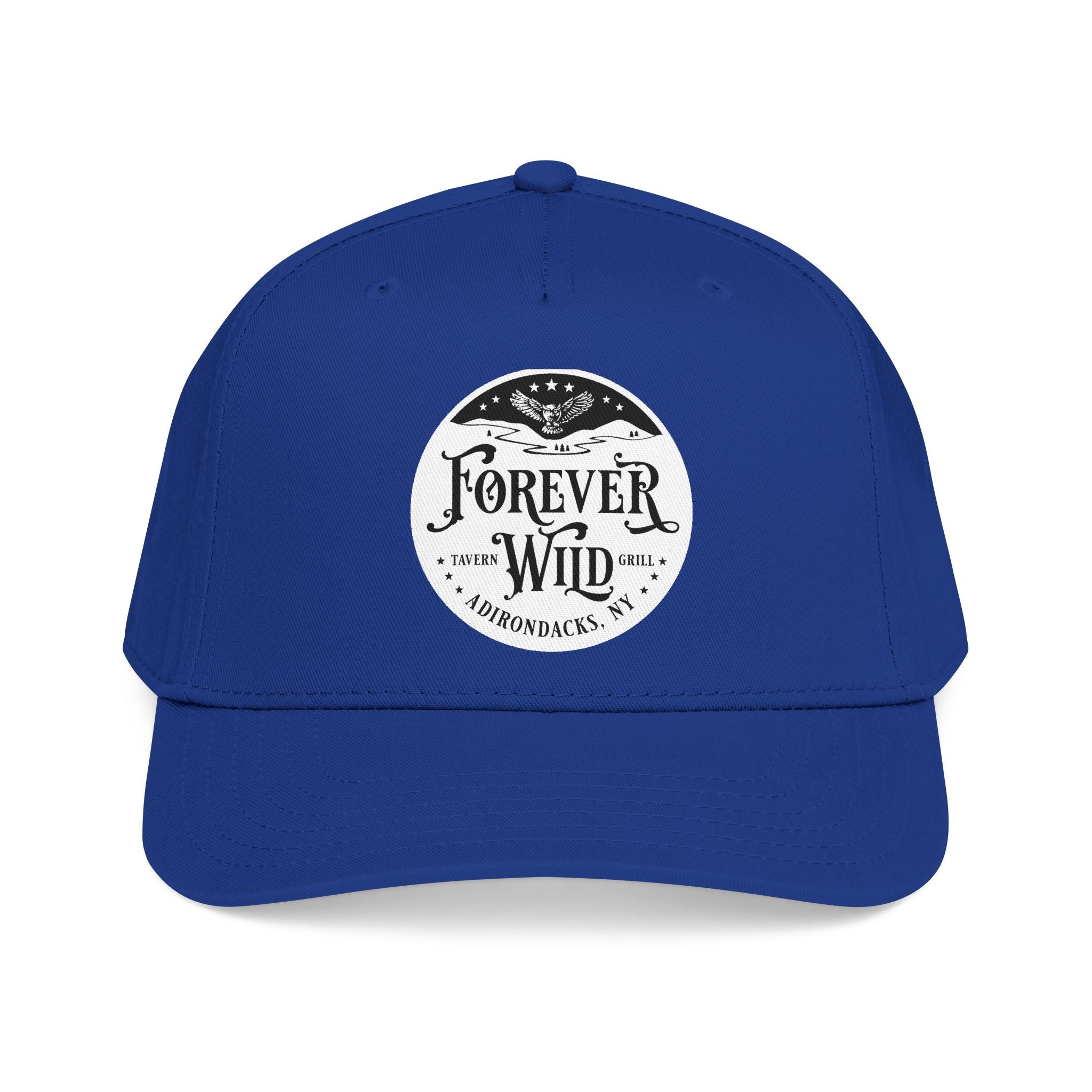 Forever Wild Tavern circle logo Mid Profile Baseball Cap | Outdoor Adventure, Adirondacks emblem