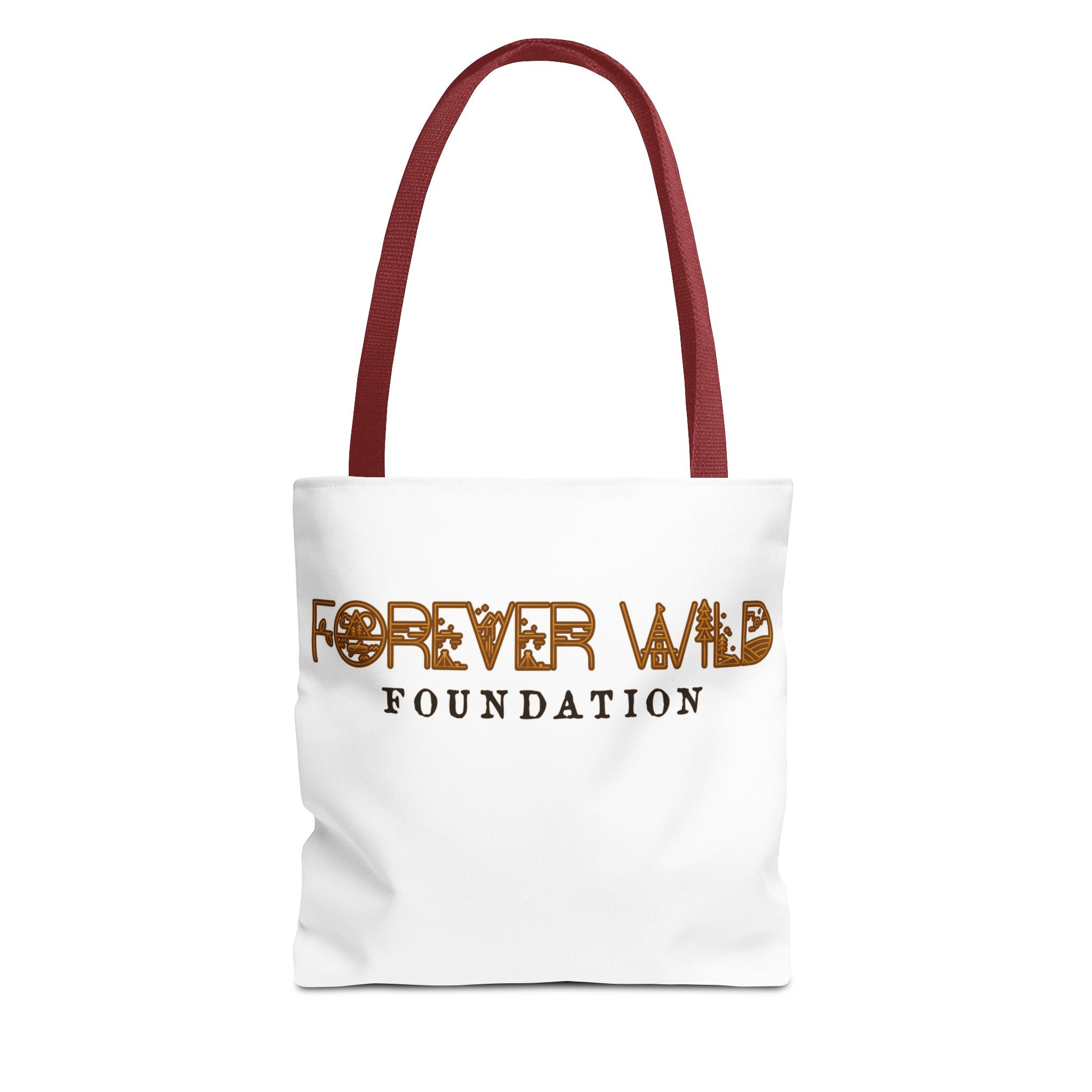 Forever Wild Foundation Tote Bag | Animal Print Text Logo