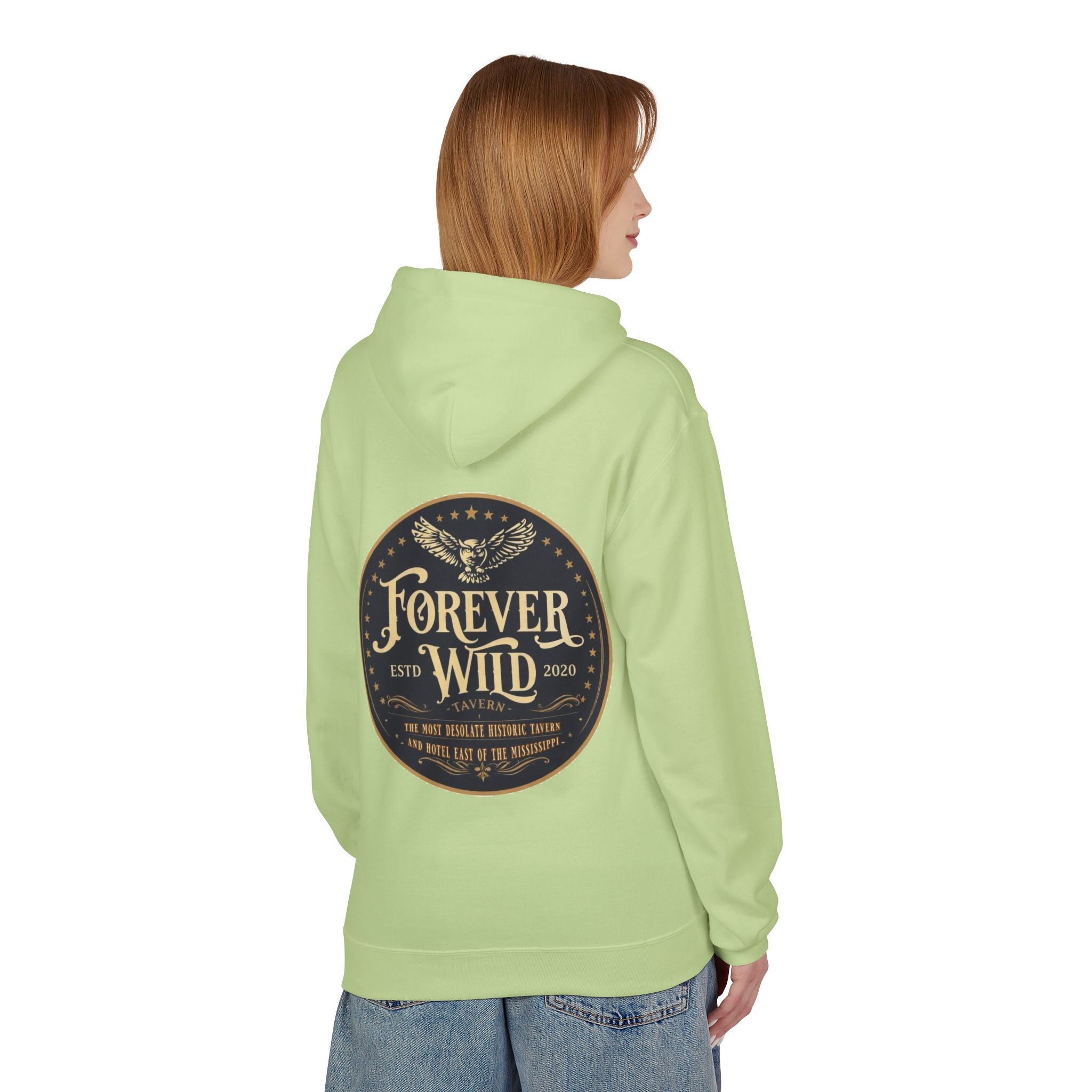 Forever Wild Tavern Hoodie — Historic Logo Large Front Logo