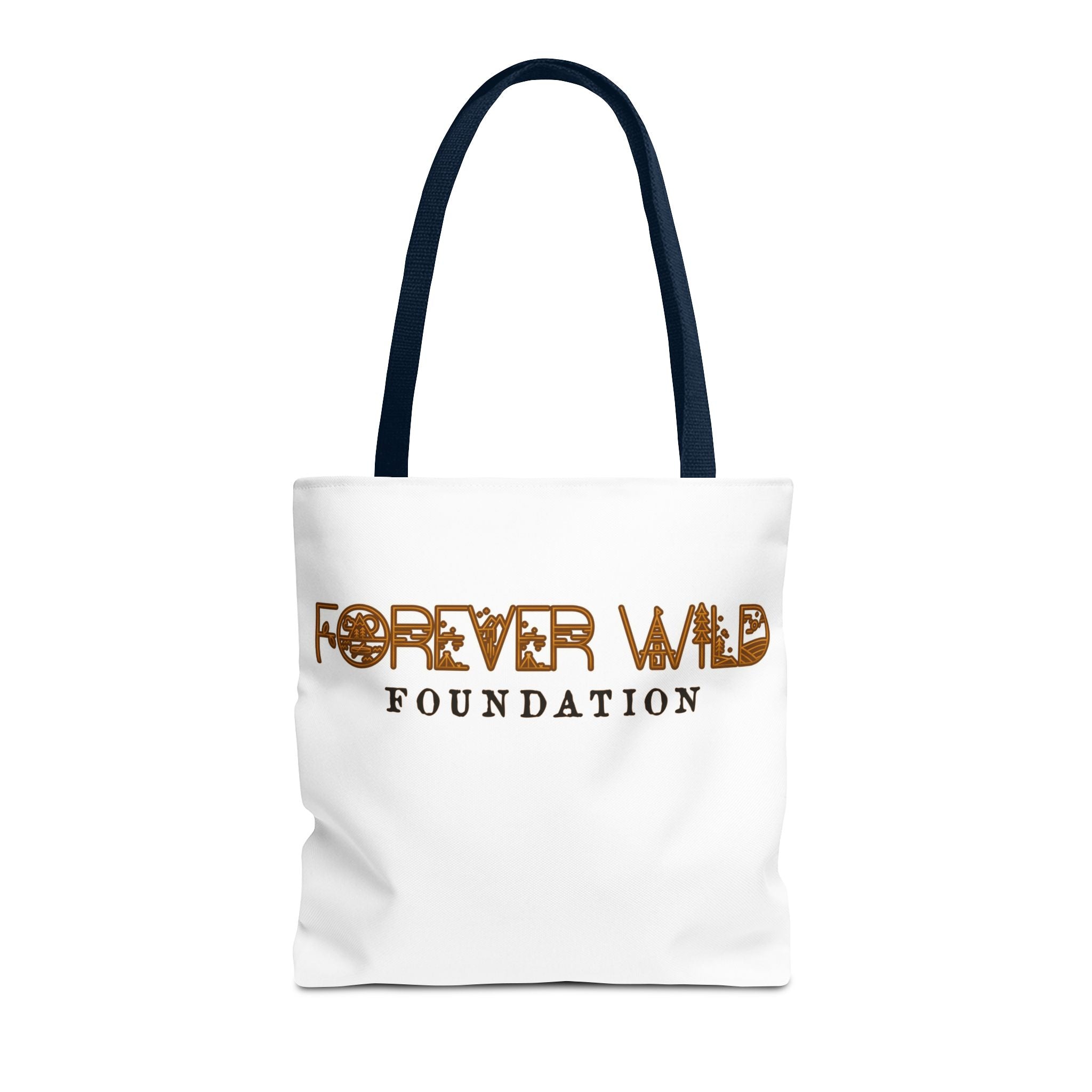 Forever Wild Foundation Tote Bag | Animal Print Text Logo