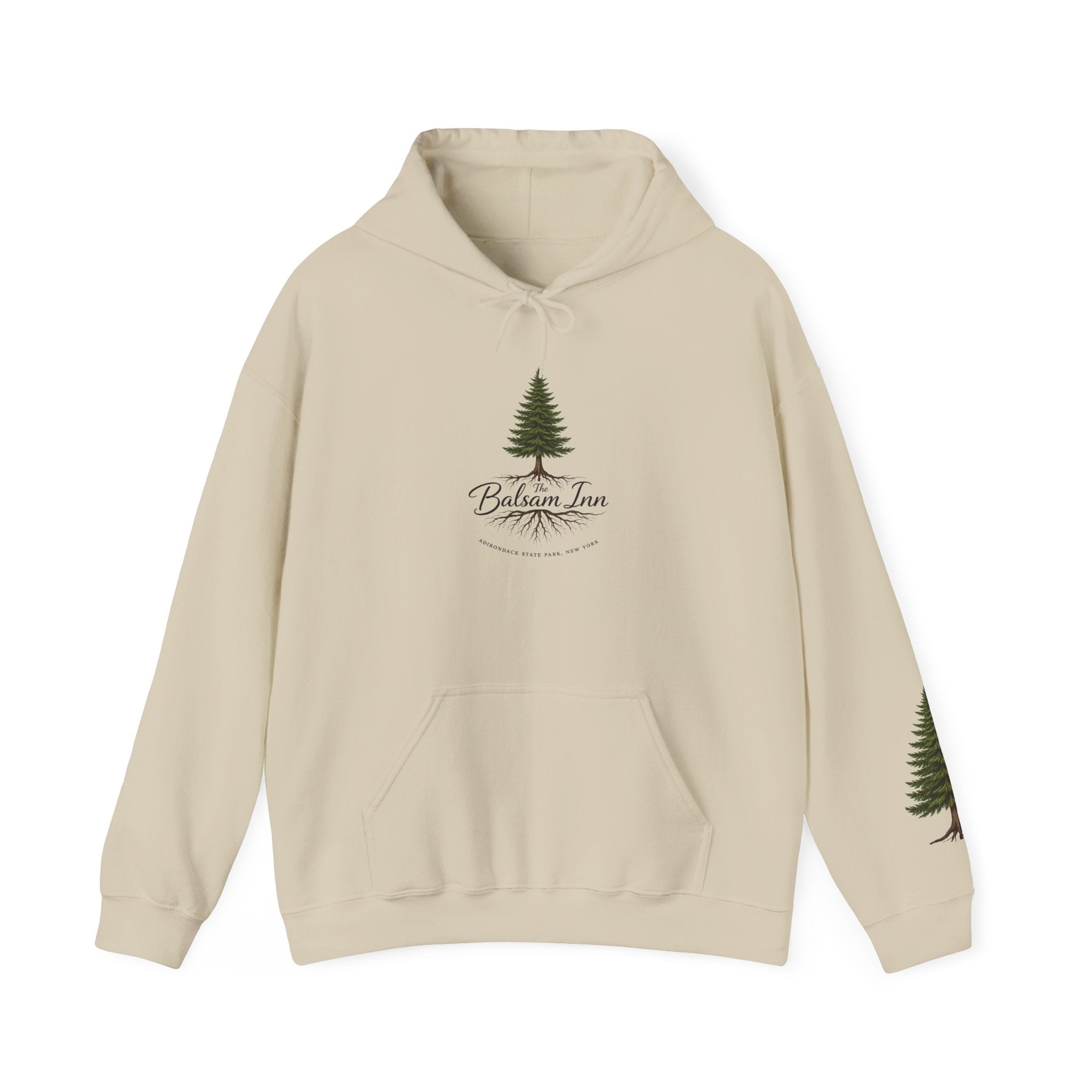 Hoodie - Balsam Inn Pine Tree Hoodie with Roots Logo