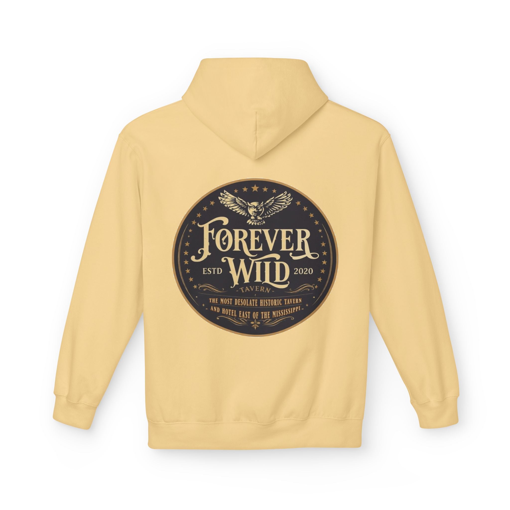 Forever Wild Tavern Hoodie — Historic Logo Large Front Logo