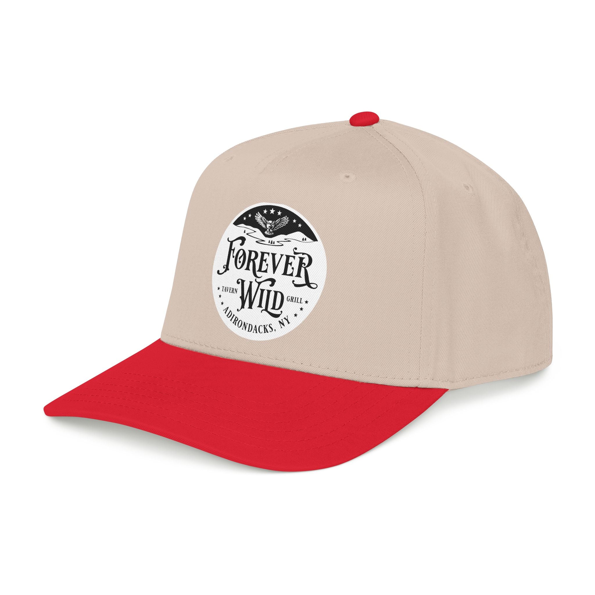 Forever Wild Tavern circle logo Mid Profile Baseball Cap | Outdoor Adventure, Adirondacks emblem