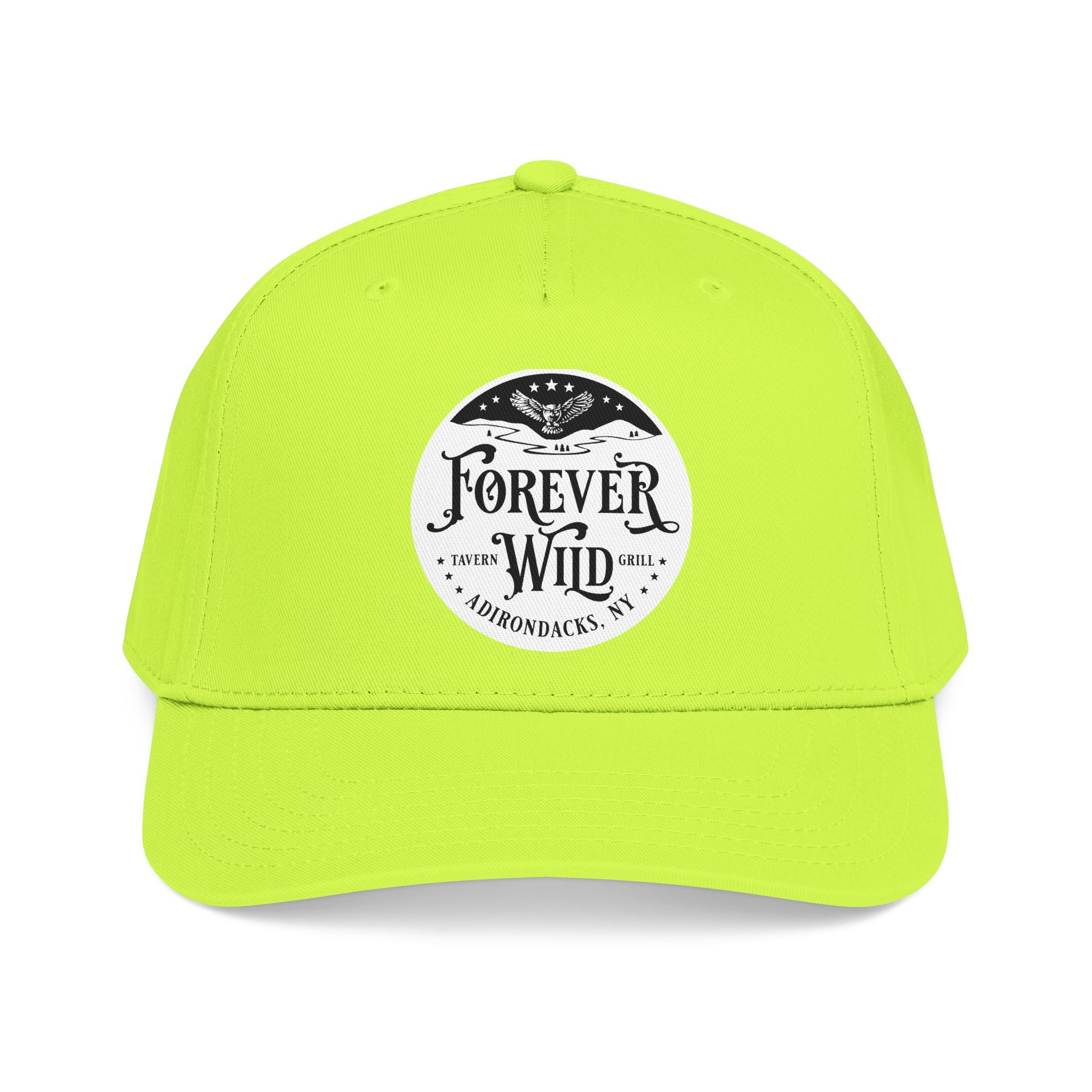 Forever Wild Tavern circle logo Mid Profile Baseball Cap | Outdoor Adventure, Adirondacks emblem