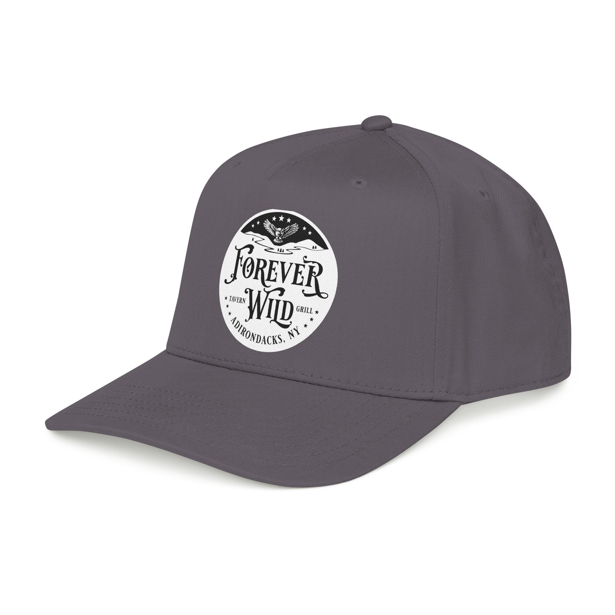 Forever Wild Tavern circle logo Mid Profile Baseball Cap | Outdoor Adventure, Adirondacks emblem