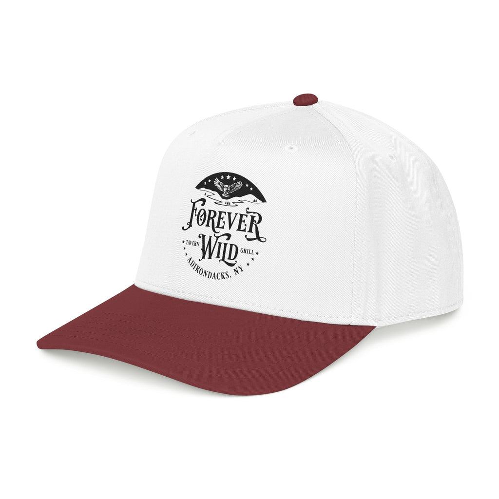 Forever Wild Tavern circle logo Mid Profile Baseball Cap | Outdoor Adventure, Adirondacks emblem