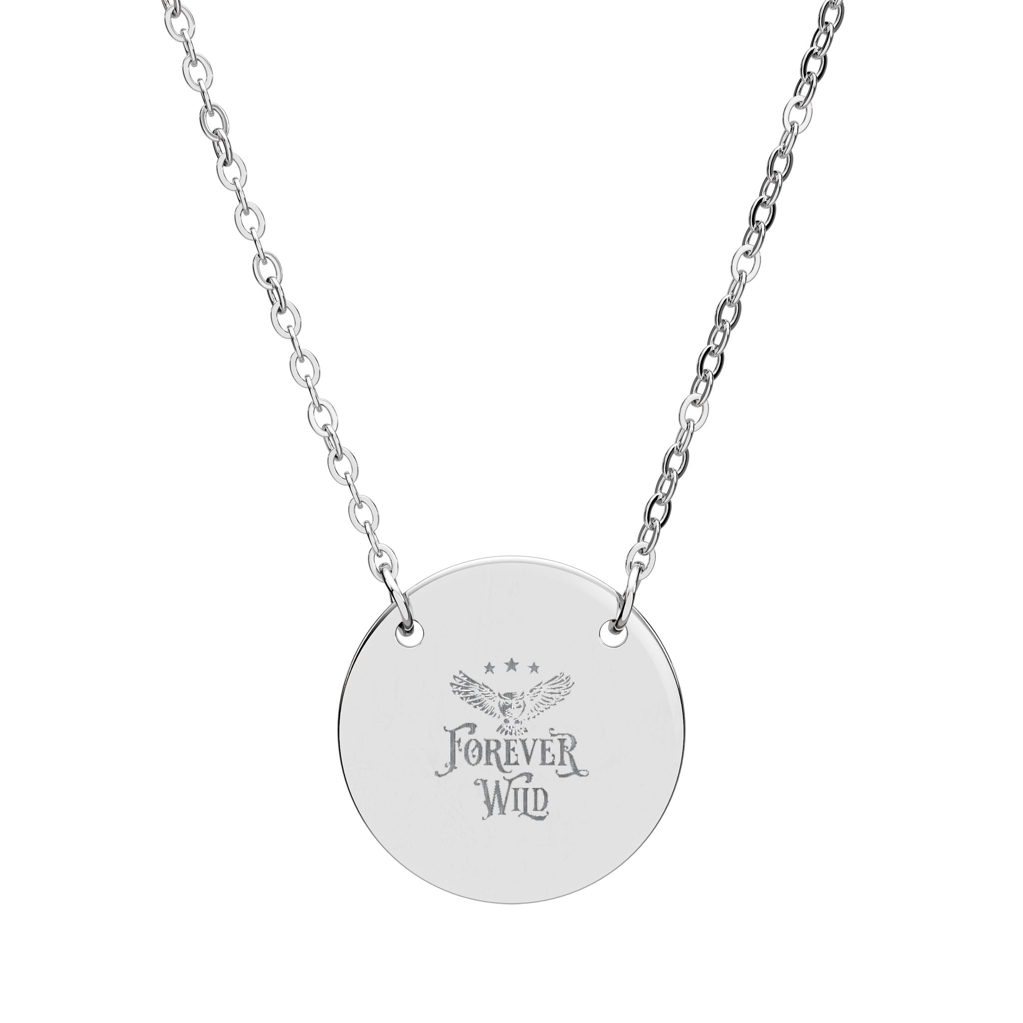 Engraved Name Circle Necklace | Forever Wild Pendant