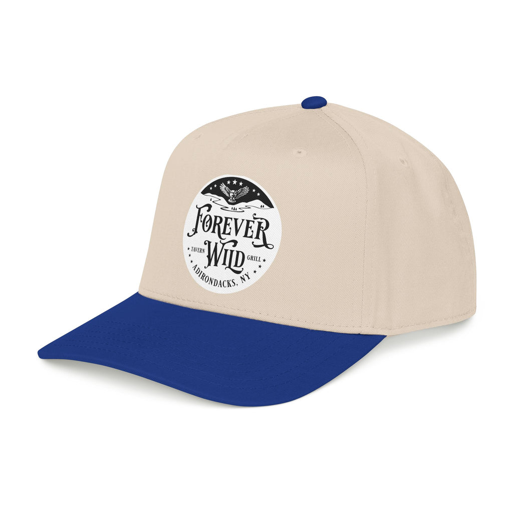 Forever Wild Tavern circle logo Mid Profile Baseball Cap | Outdoor Adventure, Adirondacks emblem