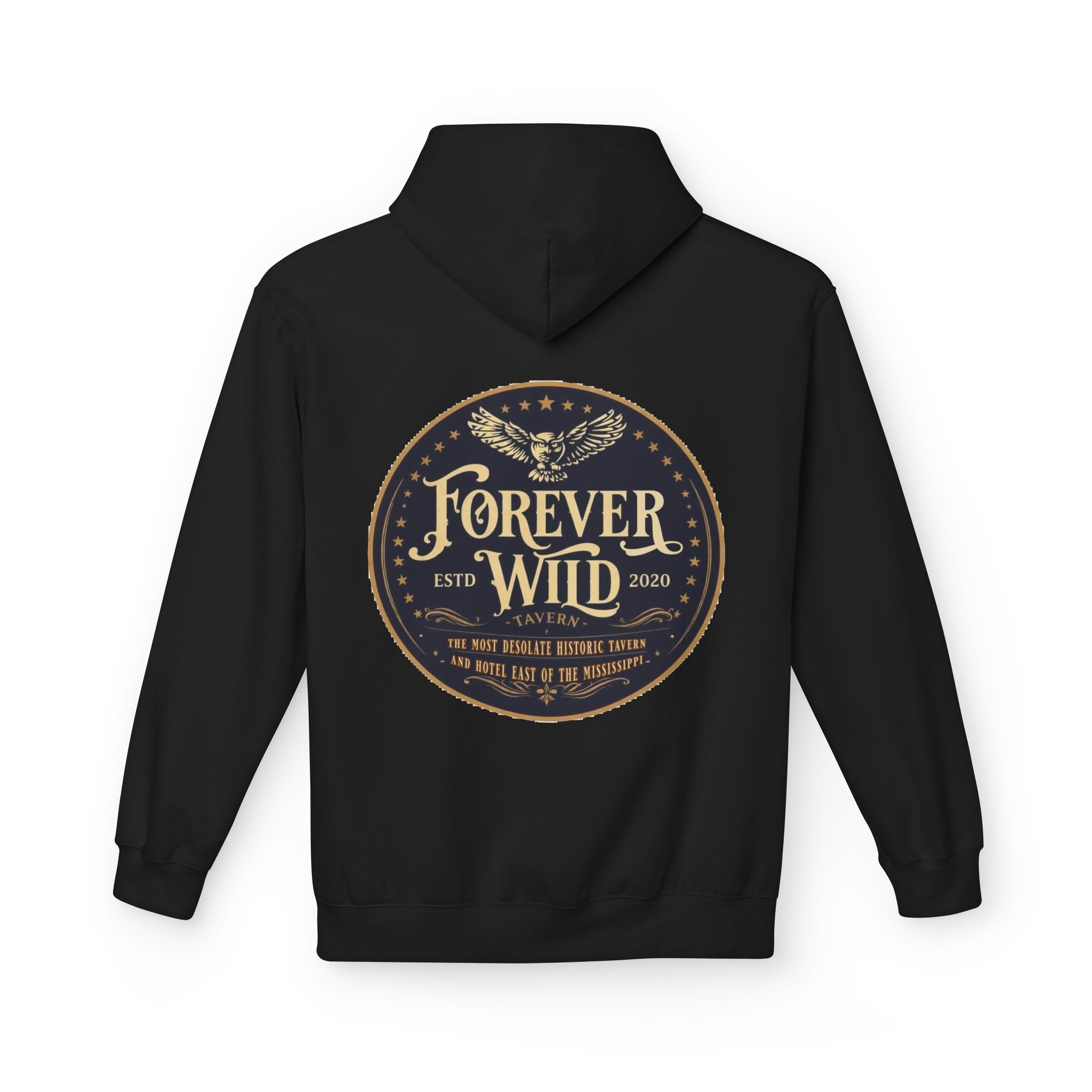 Forever Wild Tavern Hoodie — Historic Logo Large Front Logo