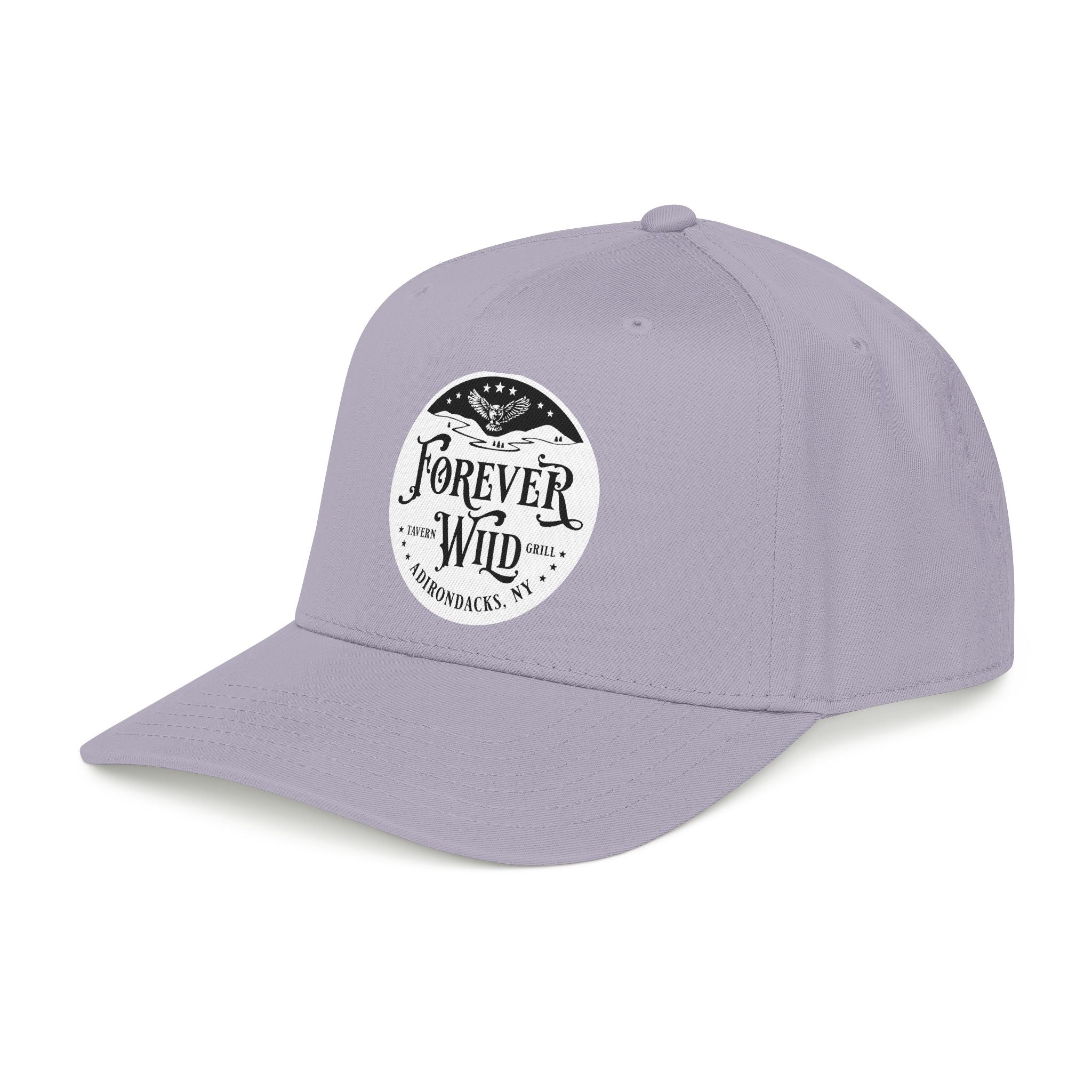 Forever Wild Tavern circle logo Mid Profile Baseball Cap | Outdoor Adventure, Adirondacks emblem
