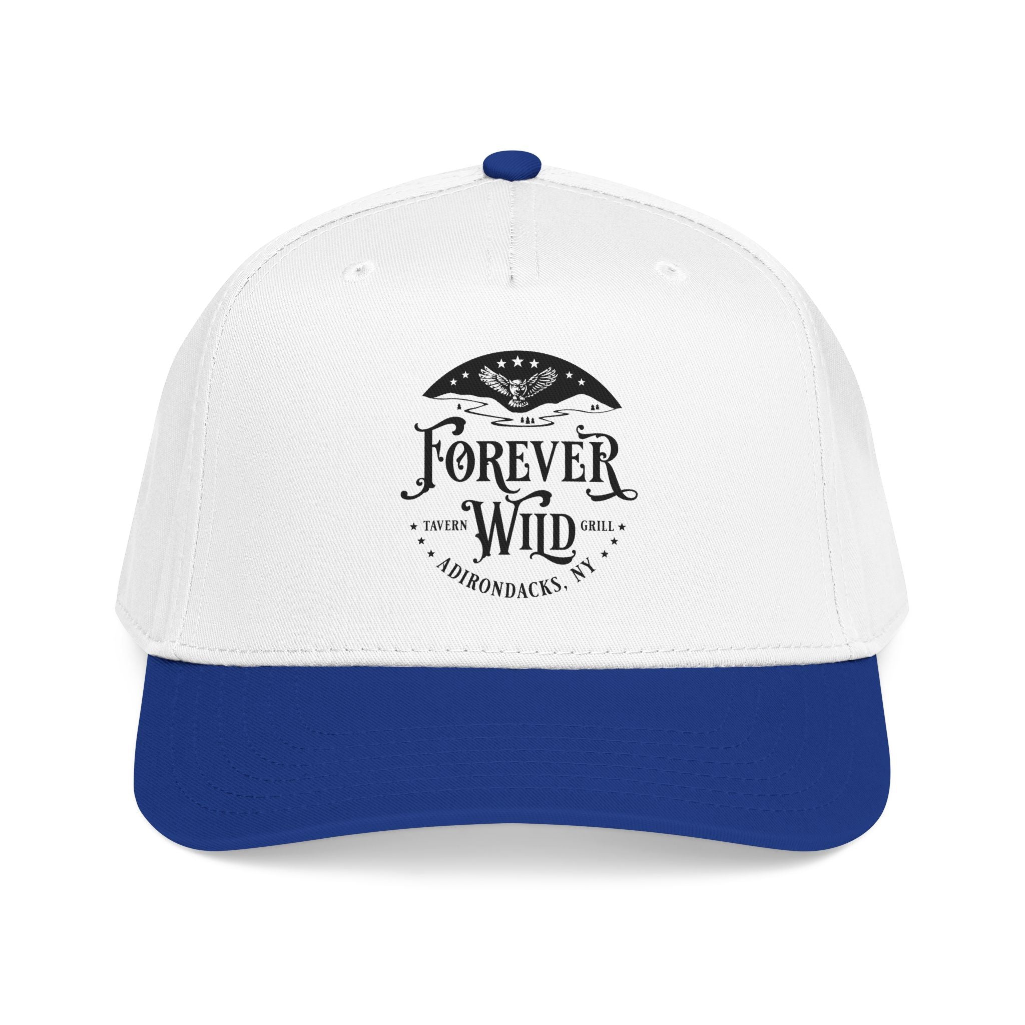 Forever Wild Tavern circle logo Mid Profile Baseball Cap | Outdoor Adventure, Adirondacks emblem