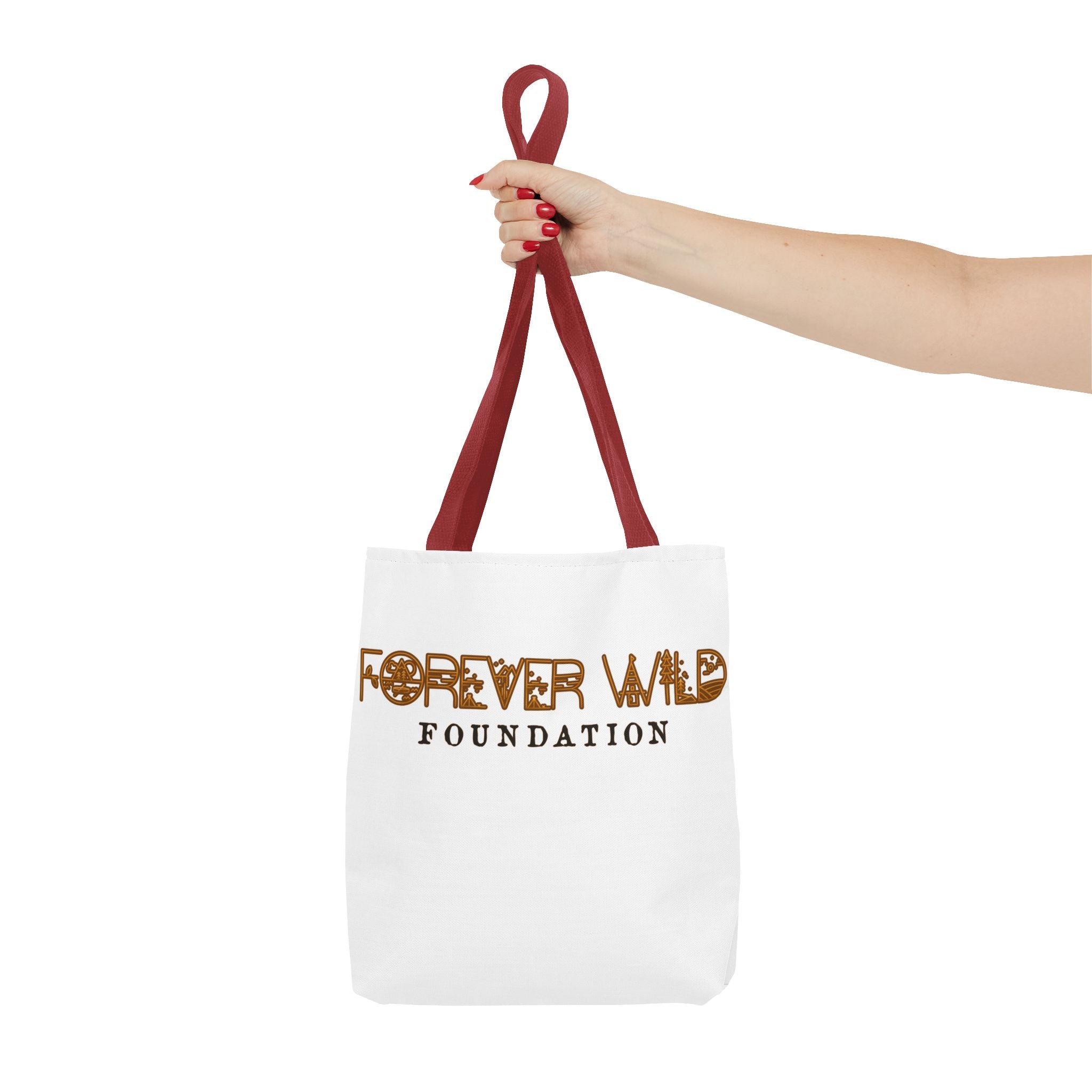 Forever Wild Foundation Tote Bag | Animal Print Text Logo