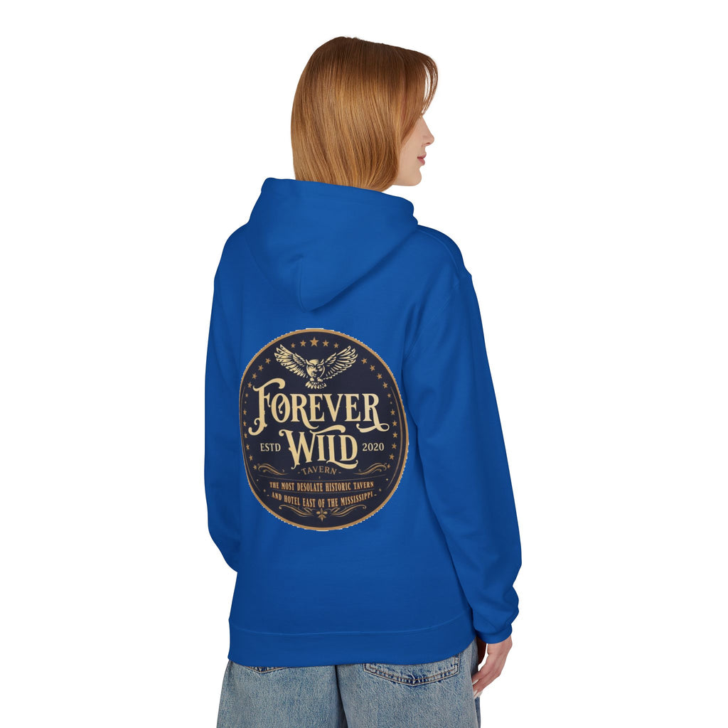 Forever Wild Tavern Hoodie — Historic Logo Large Front Logo