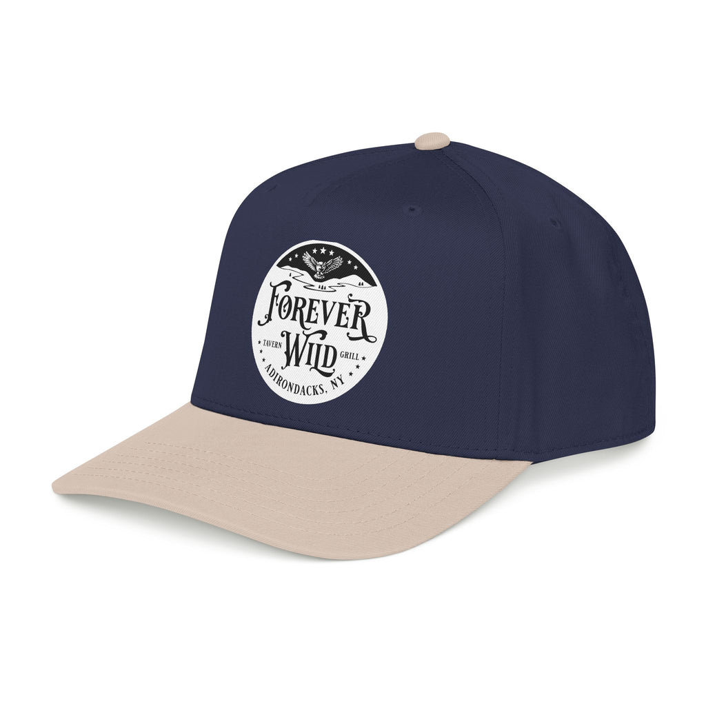 Forever Wild Tavern circle logo Mid Profile Baseball Cap | Outdoor Adventure, Adirondacks emblem