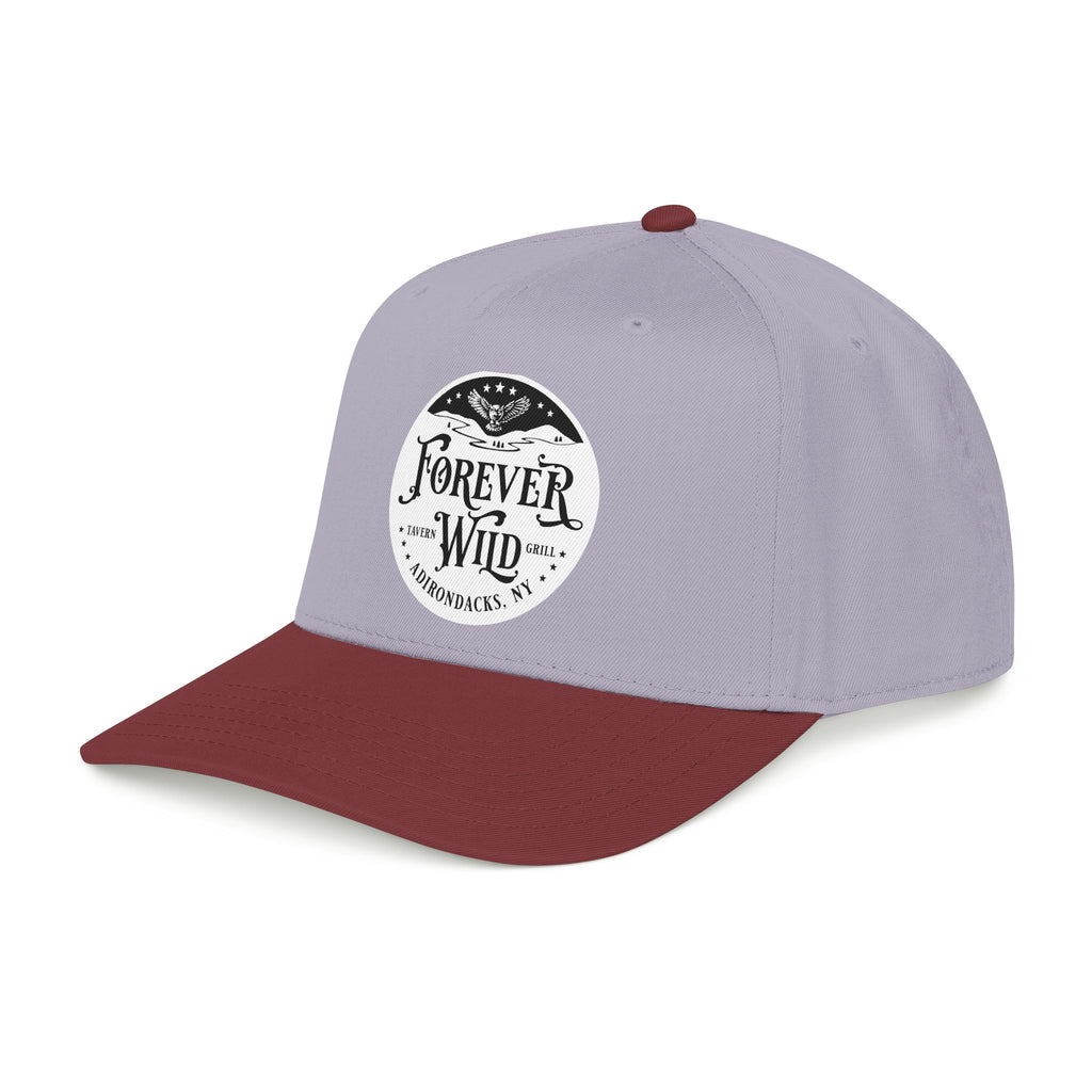 Forever Wild Tavern circle logo Mid Profile Baseball Cap | Outdoor Adventure, Adirondacks emblem