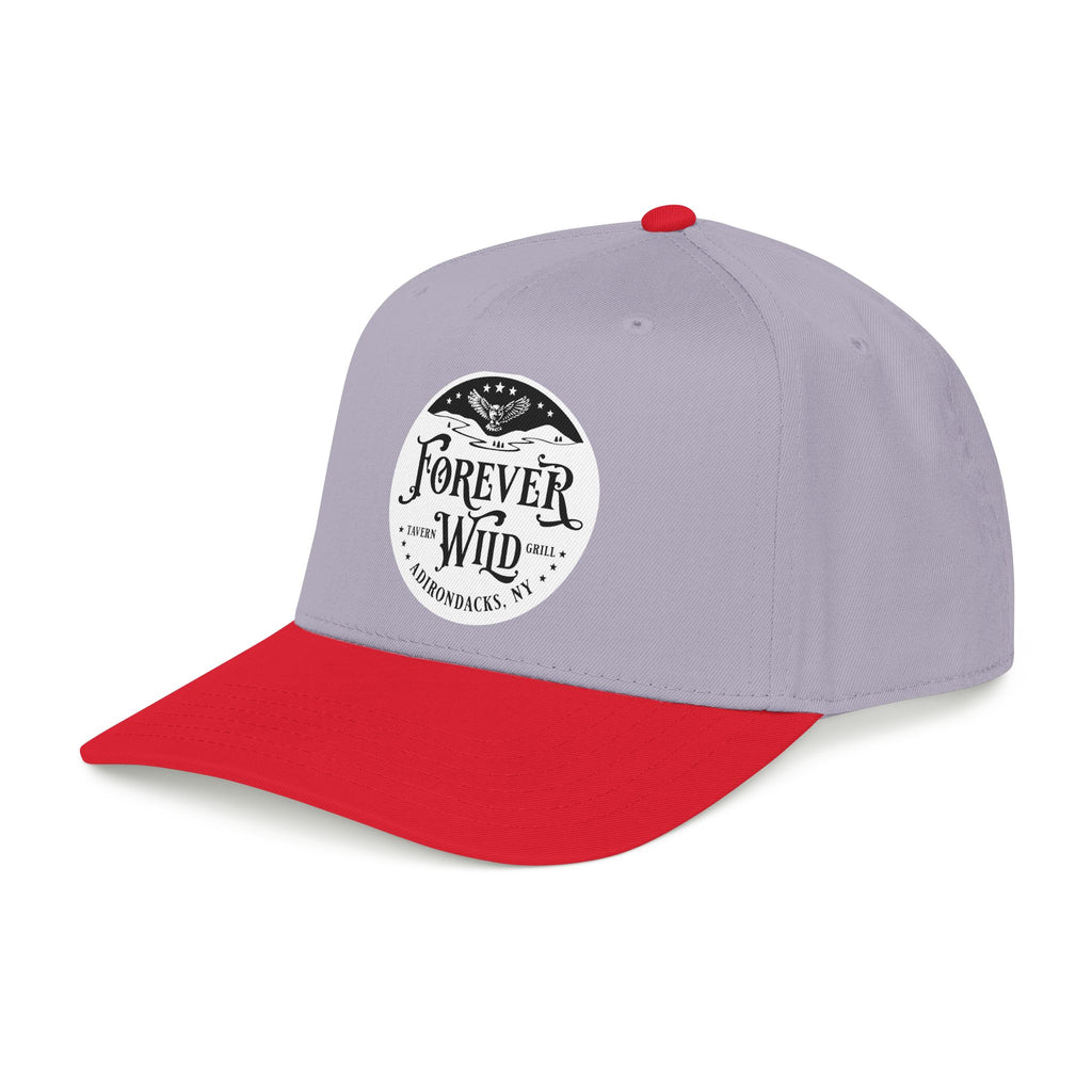 Forever Wild Tavern circle logo Mid Profile Baseball Cap | Outdoor Adventure, Adirondacks emblem