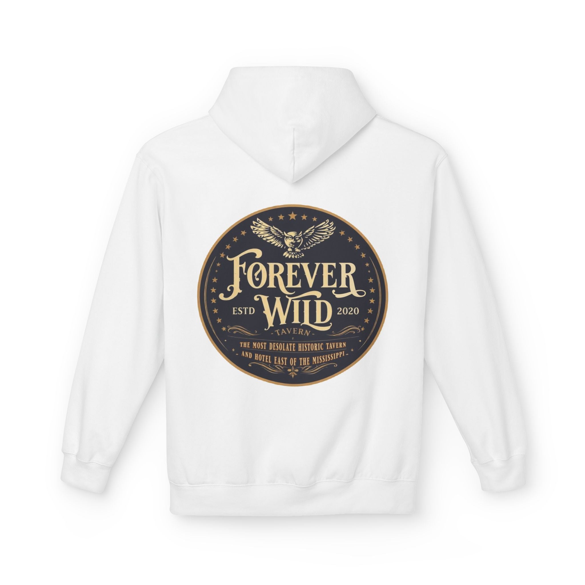 Forever Wild Tavern Hoodie — Historic Logo Large Front Logo