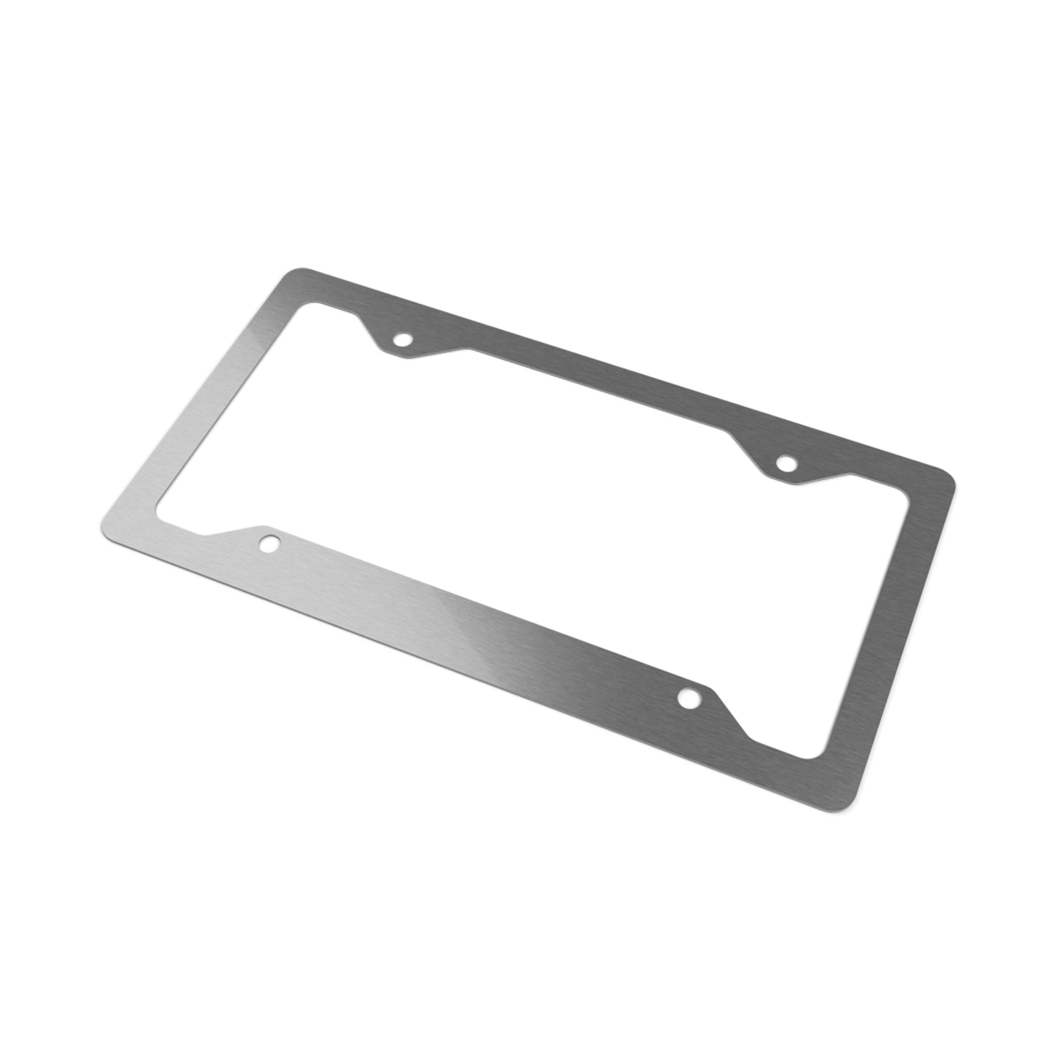 Metal License Plate Frame — "Salt Road Life" Stainless Steel Car Tag Frame