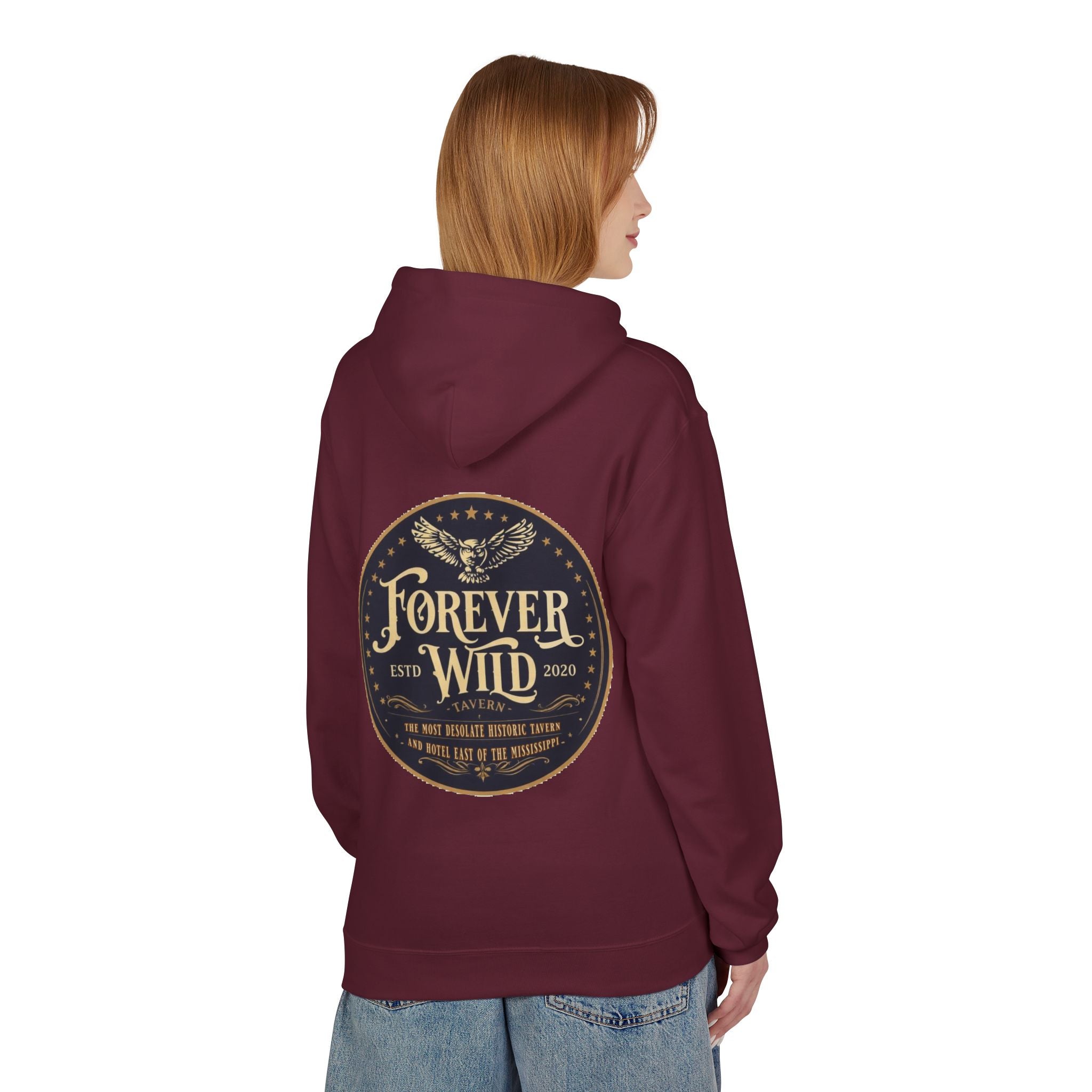 Forever Wild Tavern Hoodie — Historic Logo Large Front Logo