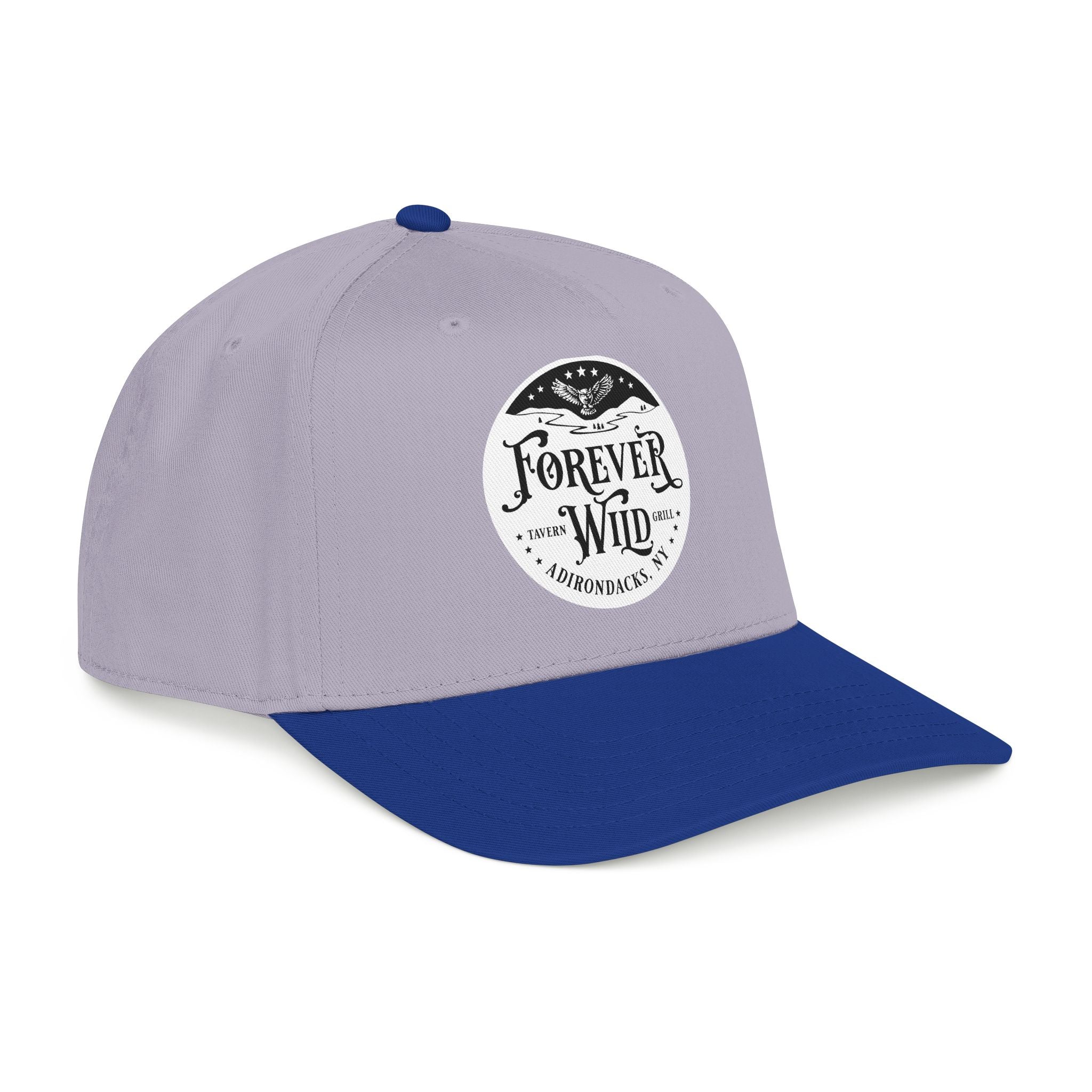 Forever Wild Tavern circle logo Mid Profile Baseball Cap | Outdoor Adventure, Adirondacks emblem