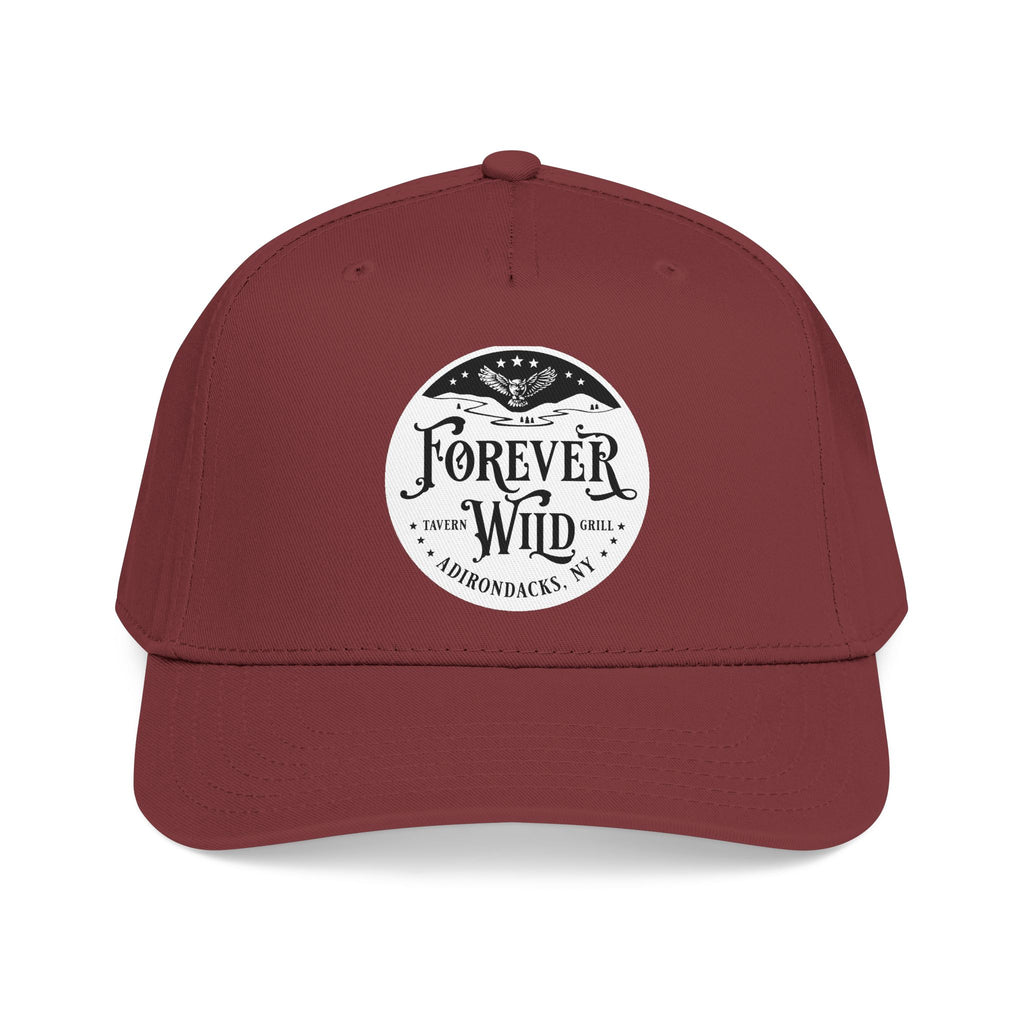 Forever Wild Tavern circle logo Mid Profile Baseball Cap | Outdoor Adventure, Adirondacks emblem