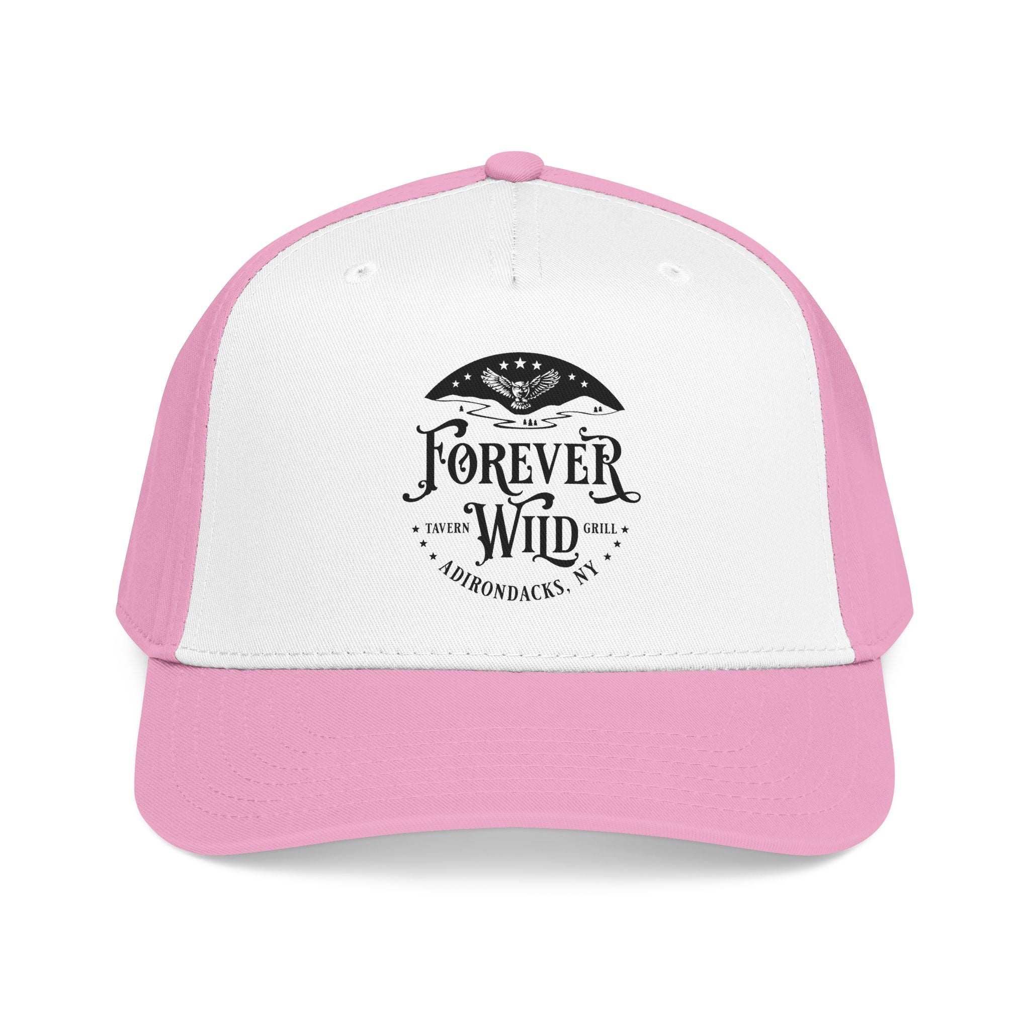 Forever Wild Tavern circle logo Mid Profile Baseball Cap | Outdoor Adventure, Adirondacks emblem