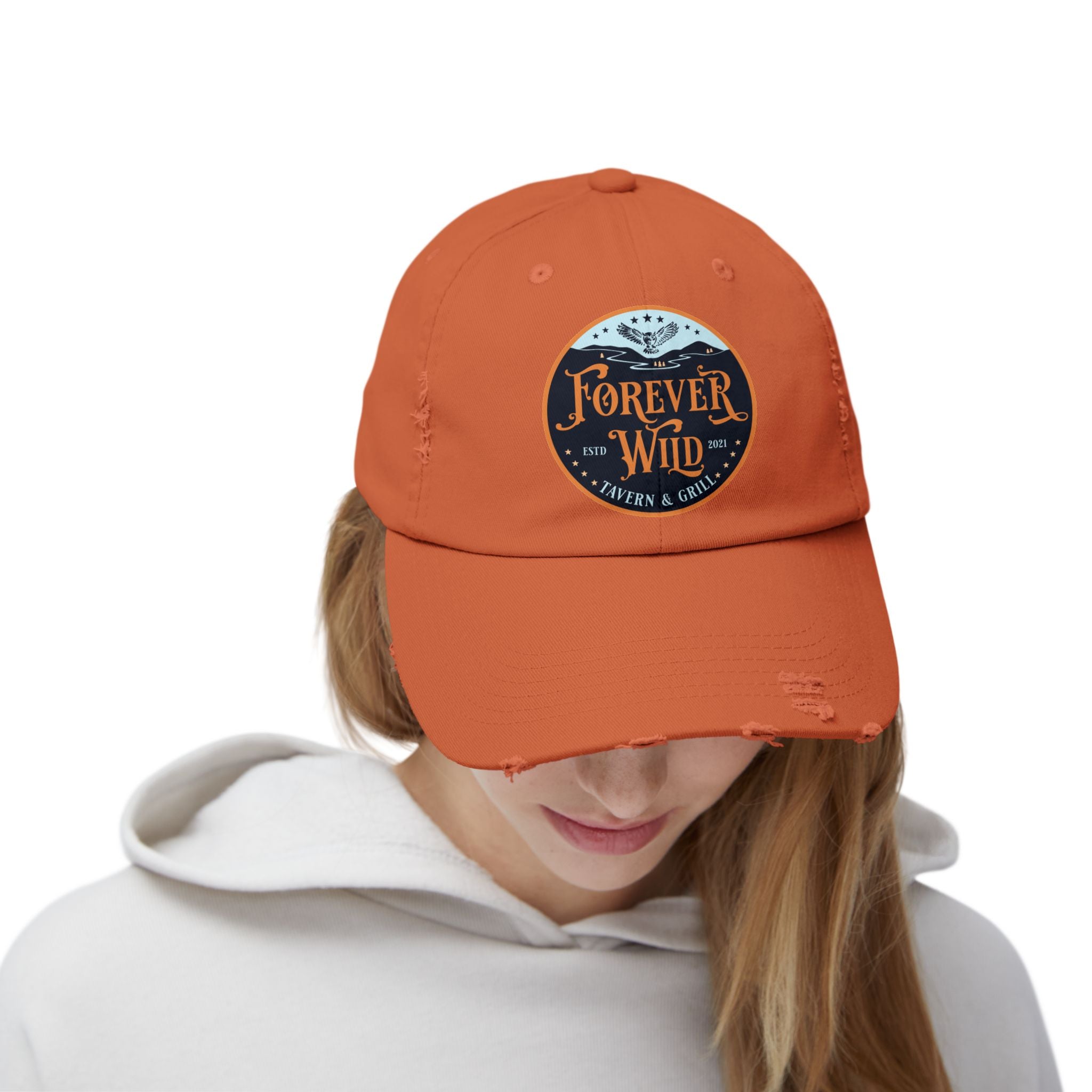 Unisex Distressed Cap Forever Wild Tavern