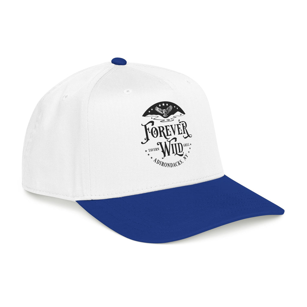Forever Wild Tavern circle logo Mid Profile Baseball Cap | Outdoor Adventure, Adirondacks emblem