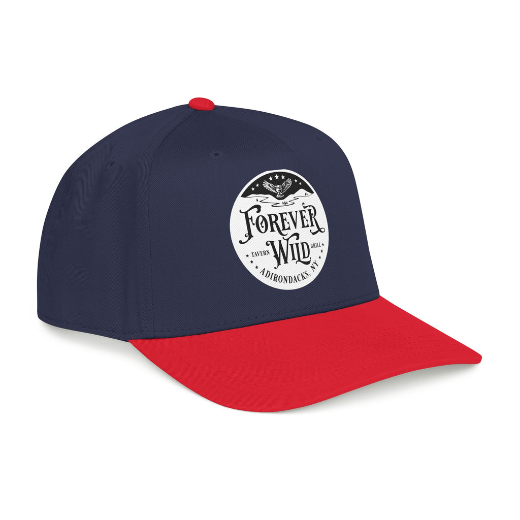 Forever Wild Tavern circle logo Mid Profile Baseball Cap | Outdoor Adventure, Adirondacks emblem