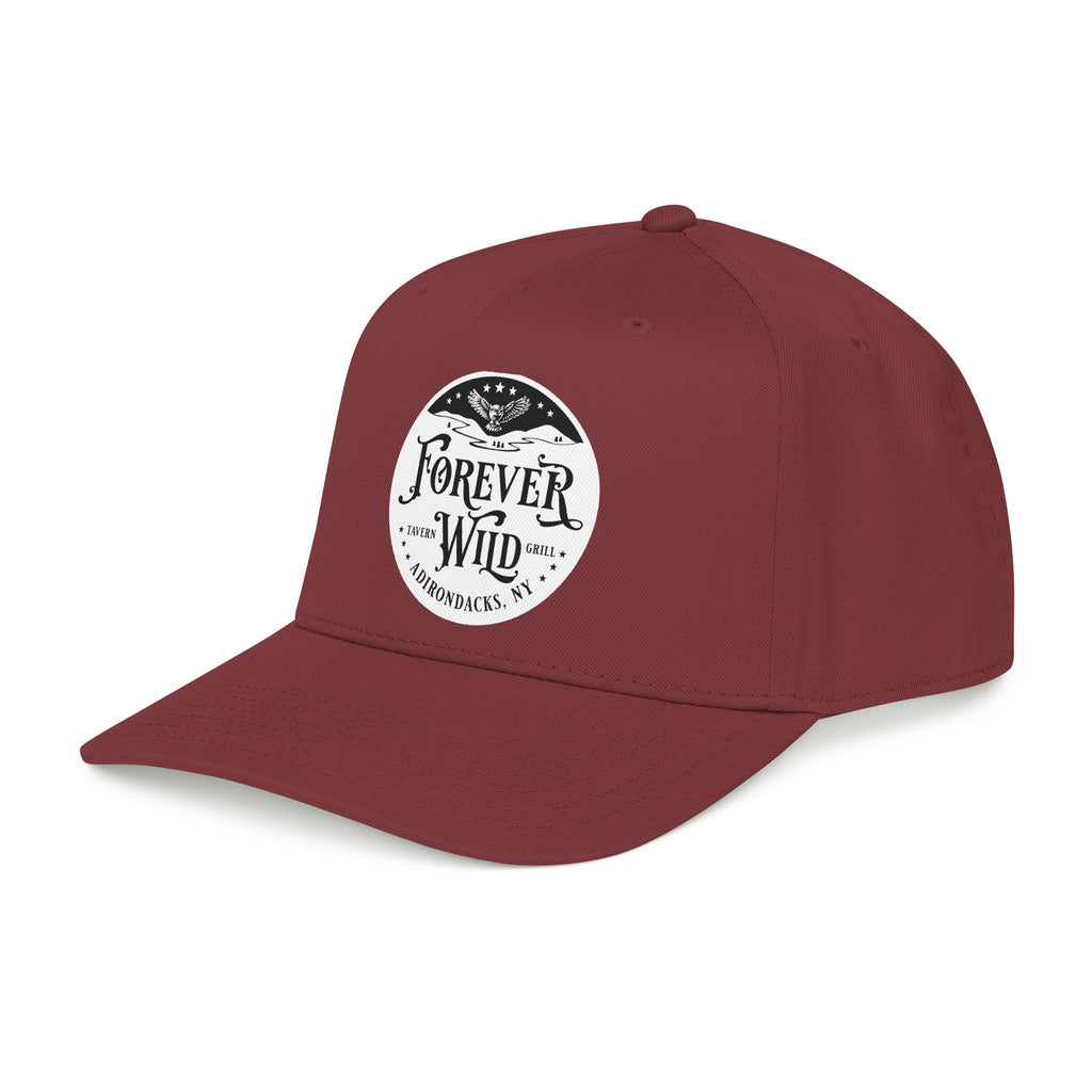 Forever Wild Tavern circle logo Mid Profile Baseball Cap | Outdoor Adventure, Adirondacks emblem