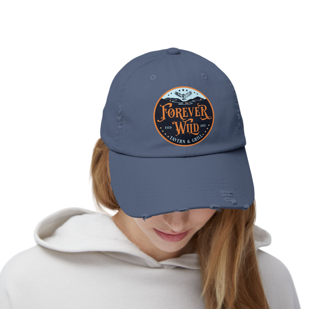 Unisex Distressed Cap Forever Wild Tavern