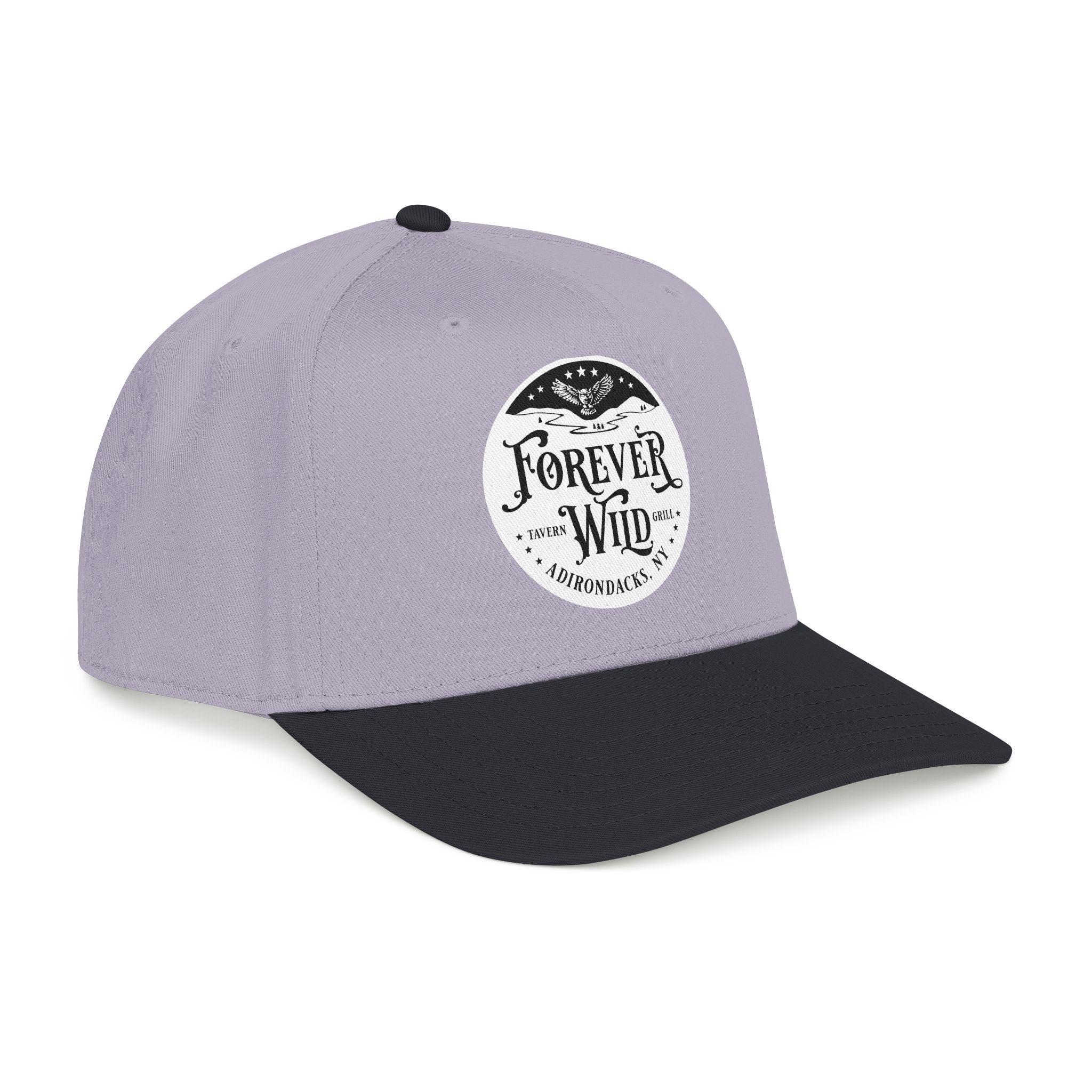 Forever Wild Tavern circle logo Mid Profile Baseball Cap | Outdoor Adventure, Adirondacks emblem
