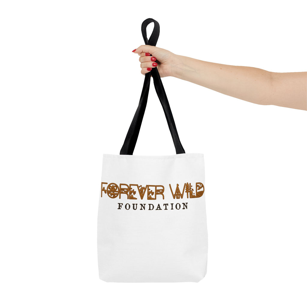 Forever Wild Foundation Tote Bag | Animal Print Text Logo