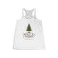 Balsam Inn Women’s Flowly Racerback Tank – Pine Tree Lodge Graphic