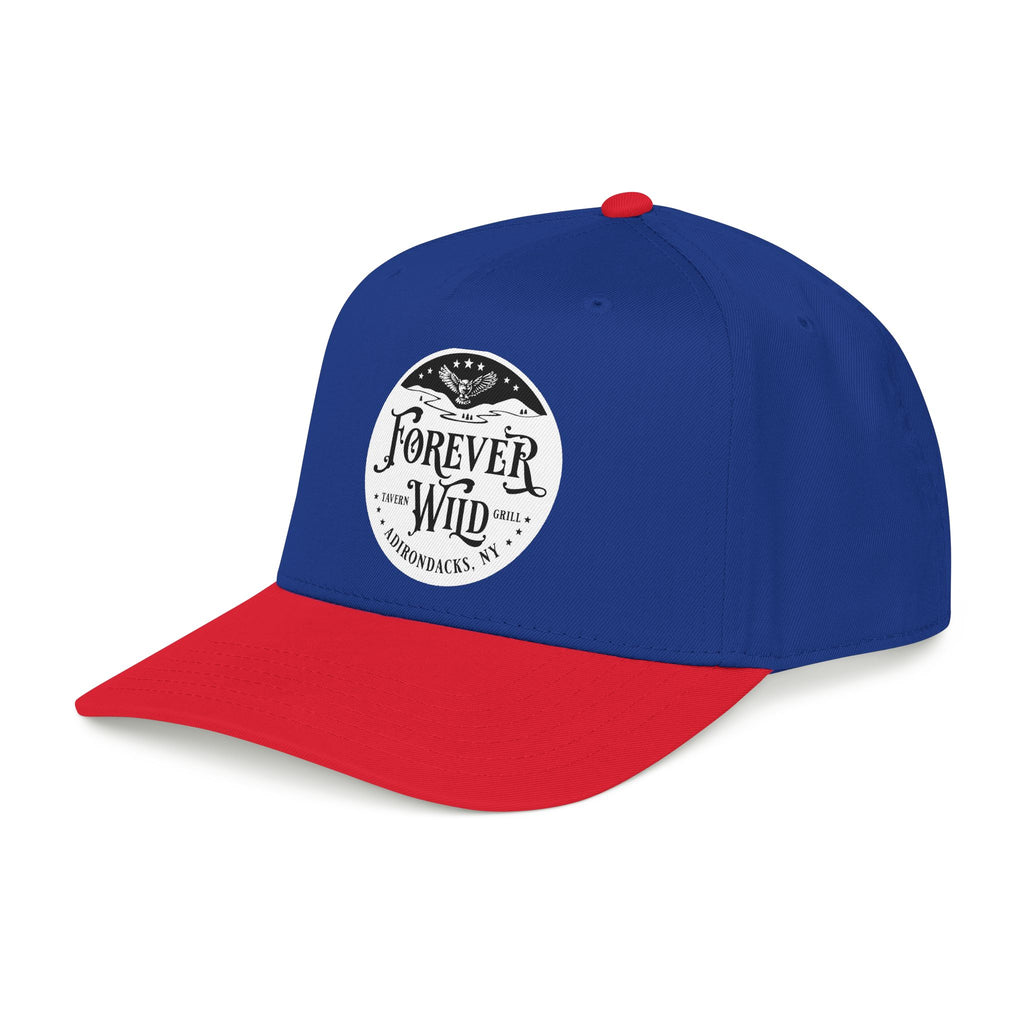 Forever Wild Tavern circle logo Mid Profile Baseball Cap | Outdoor Adventure, Adirondacks emblem