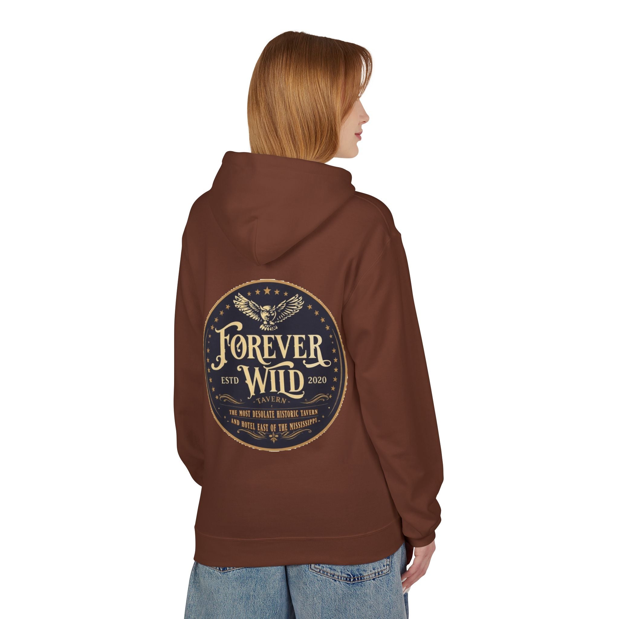 Forever Wild Tavern Hoodie — Historic Logo Large Front Logo