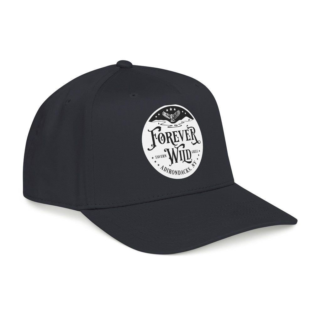 Forever Wild Tavern circle logo Mid Profile Baseball Cap | Outdoor Adventure, Adirondacks emblem