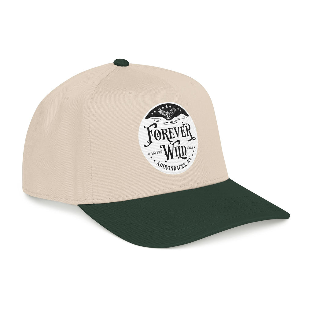 Forever Wild Tavern circle logo Mid Profile Baseball Cap | Outdoor Adventure, Adirondacks emblem