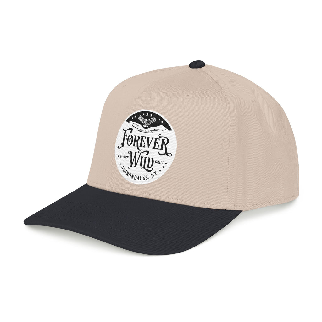 Forever Wild Tavern circle logo Mid Profile Baseball Cap | Outdoor Adventure, Adirondacks emblem