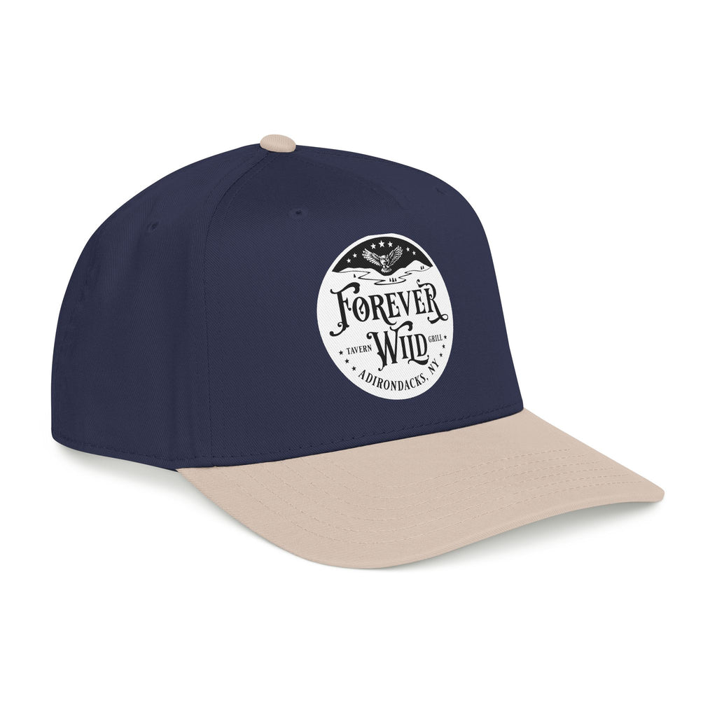 Forever Wild Tavern circle logo Mid Profile Baseball Cap | Outdoor Adventure, Adirondacks emblem