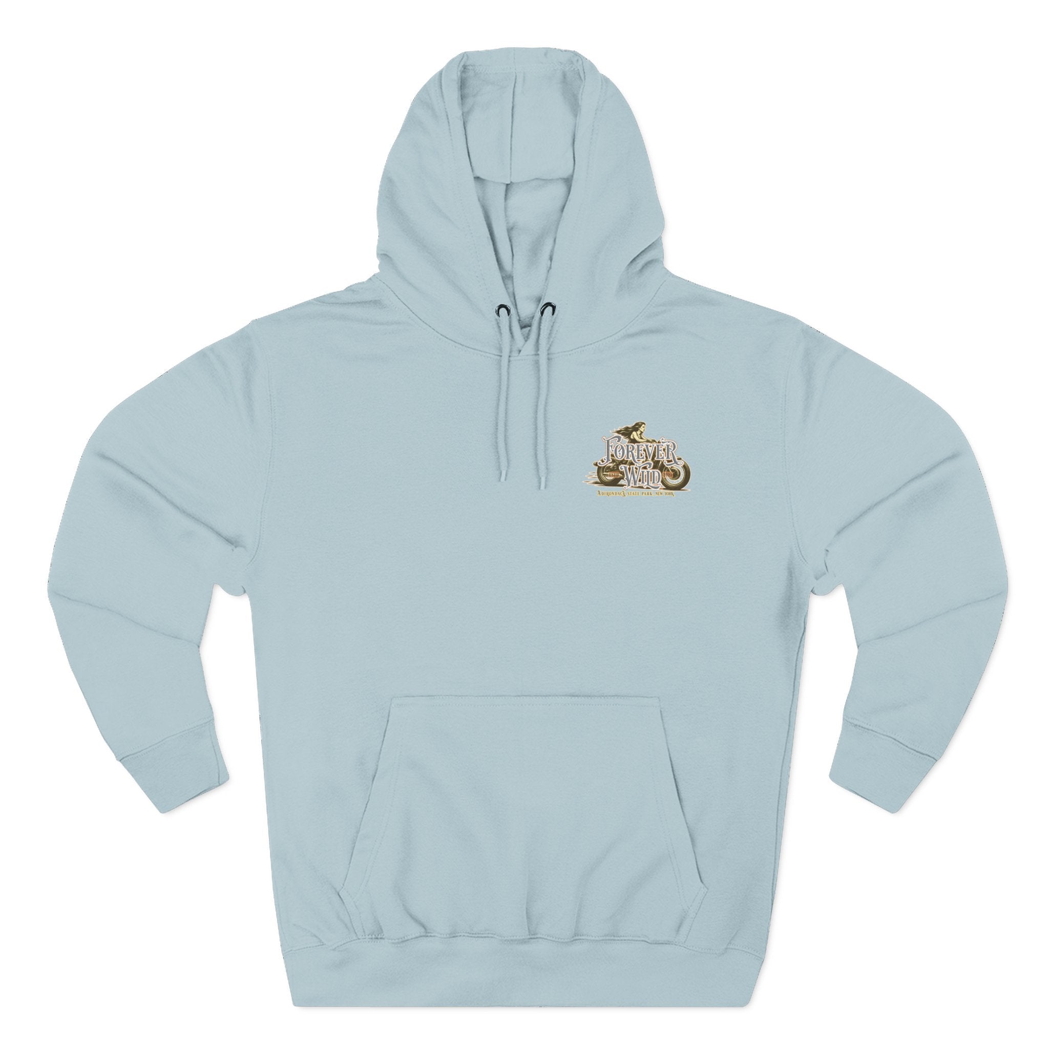 Forever Wild Tavern Motorcycle Hoodie — Retro Biker Fleece Pullover