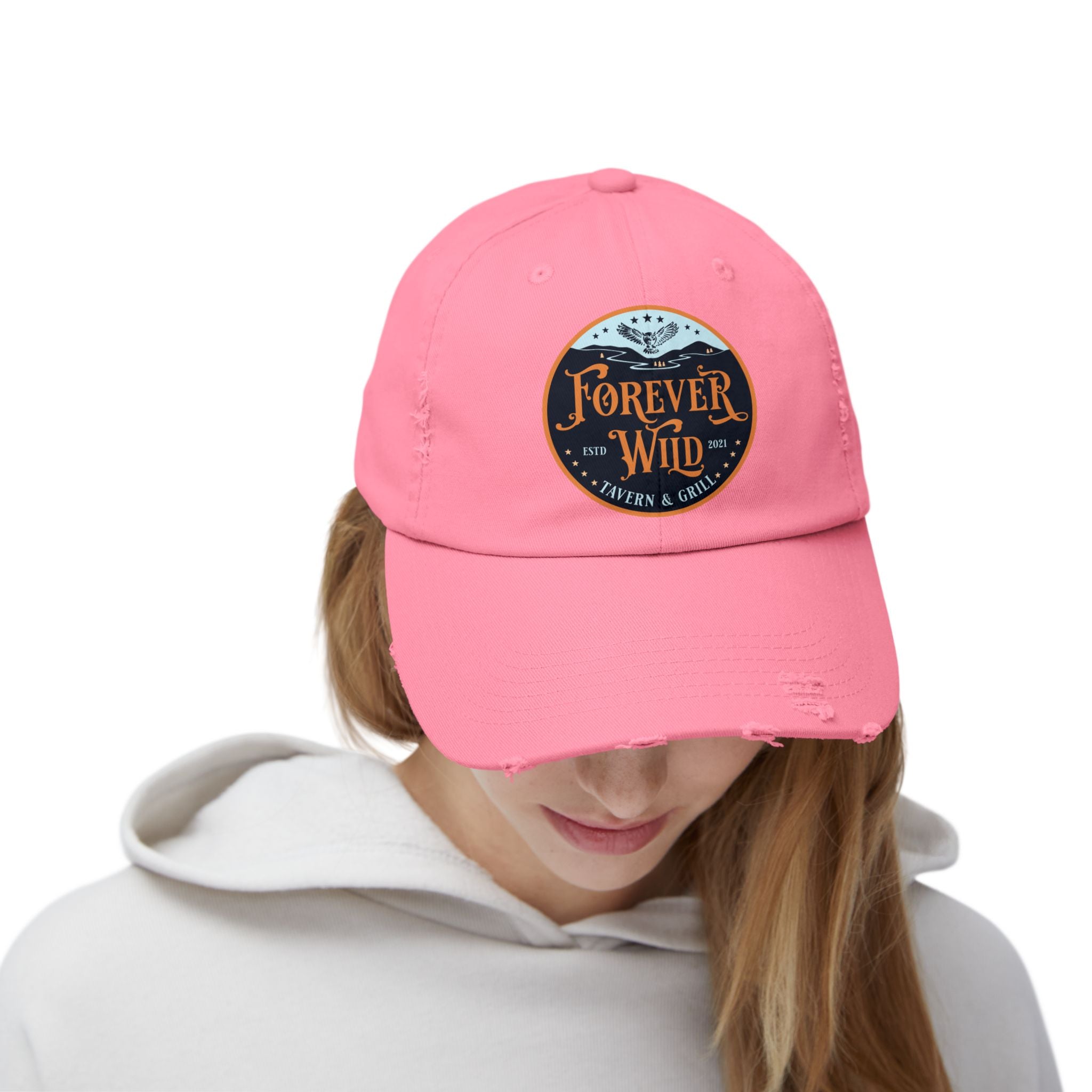 Unisex Distressed Cap Forever Wild Tavern
