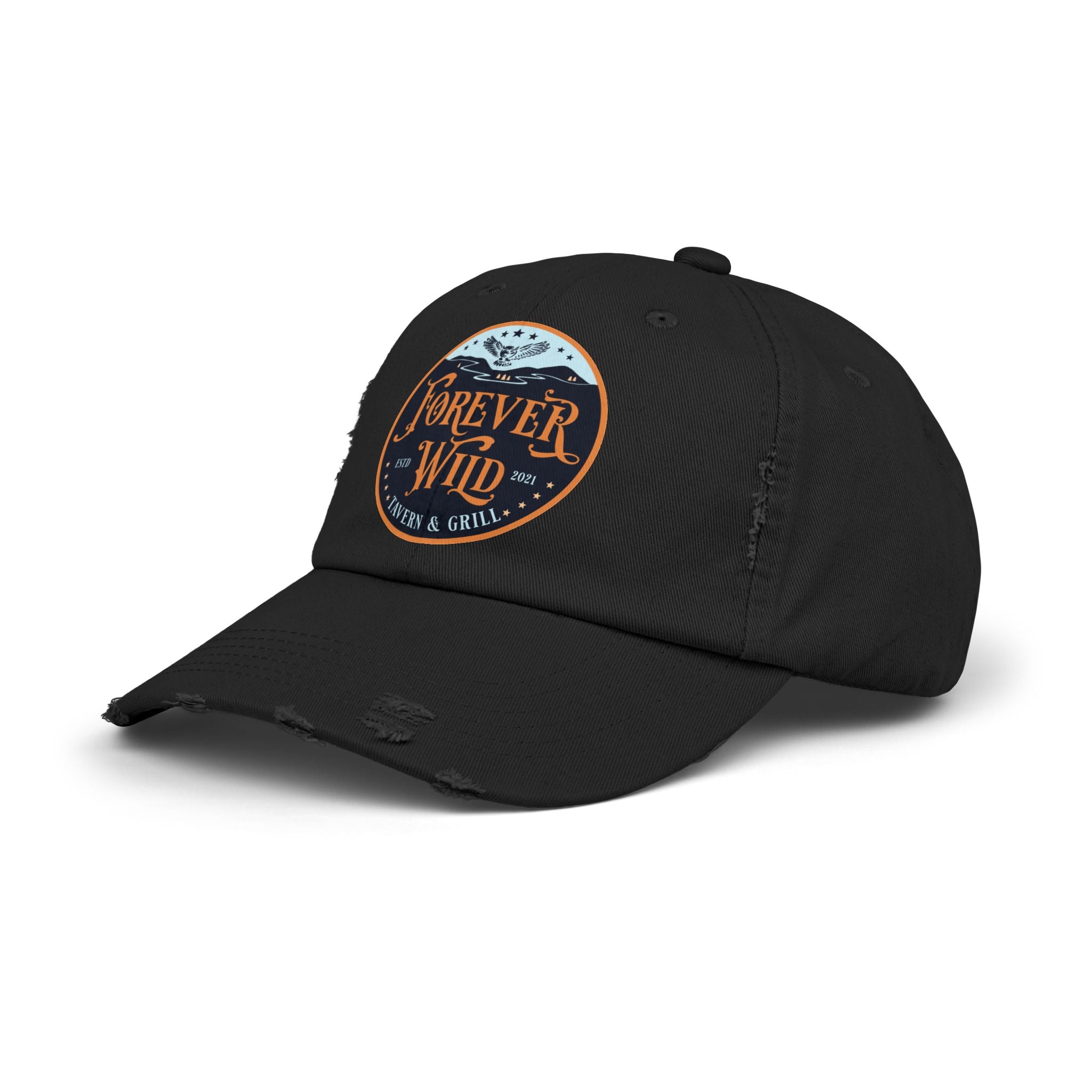 Unisex Distressed Cap Forever Wild Tavern